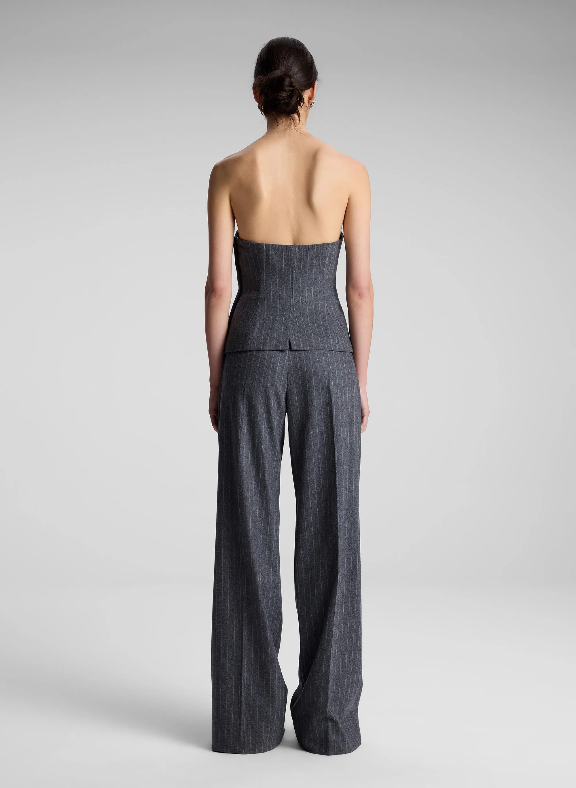 Renee Strapless Wool Cashmere Pinstripe Top sold by A.L.C. product image thumbnail 5