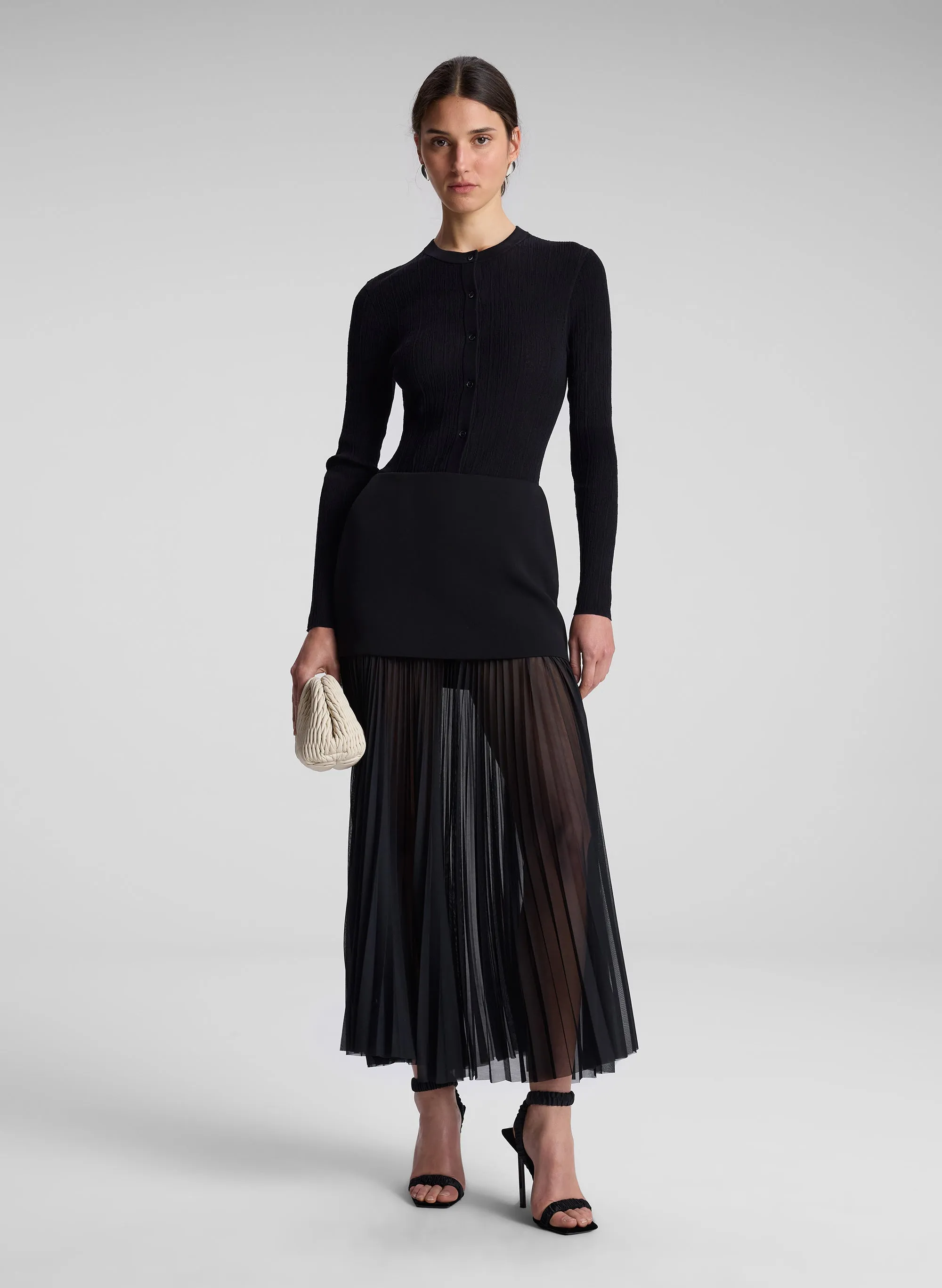 Willa Pleated Maxi Skirt sold by A.L.C.