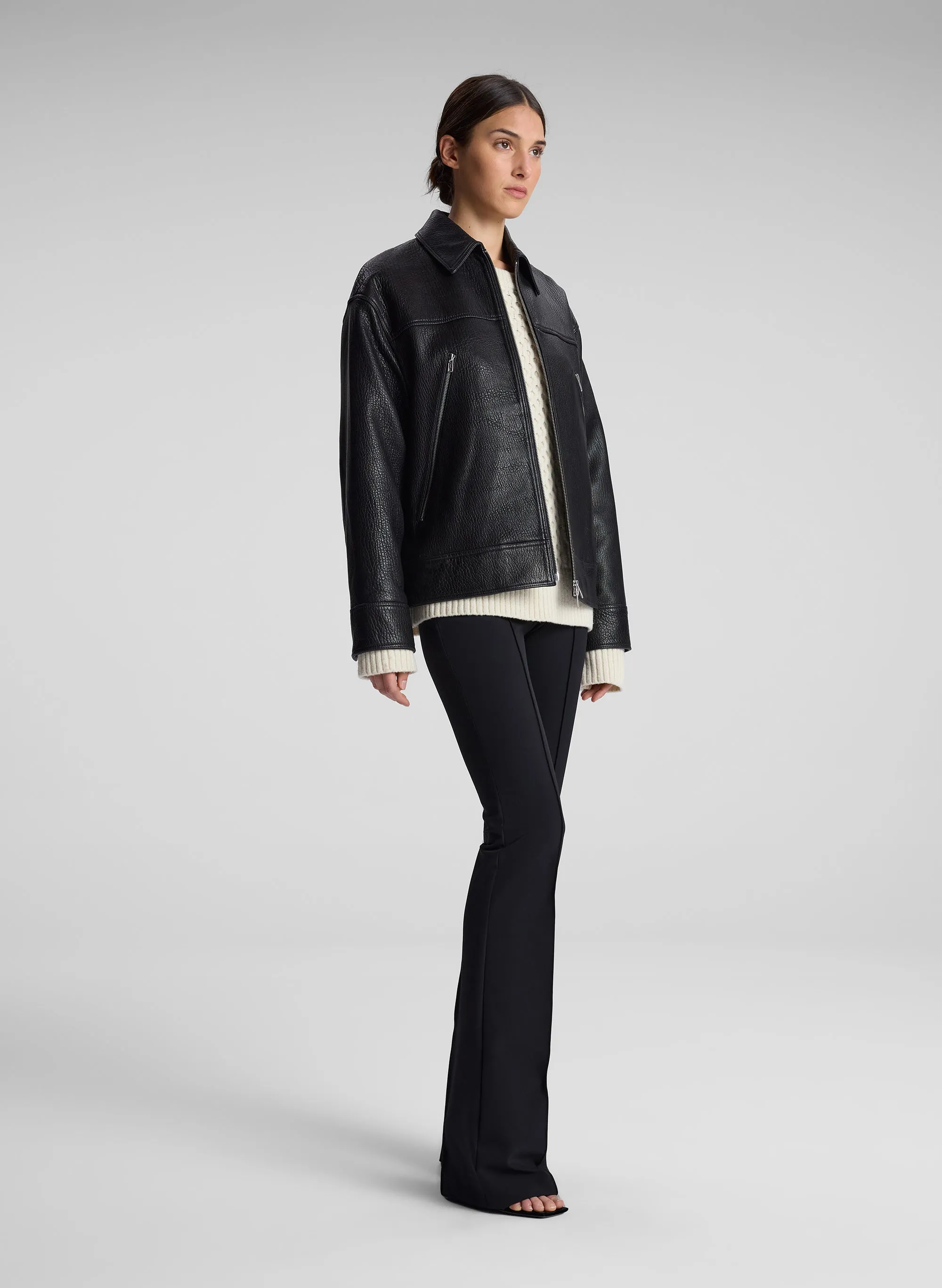 Olive Leather Jacket sold by A.L.C. product image thumbnail 3