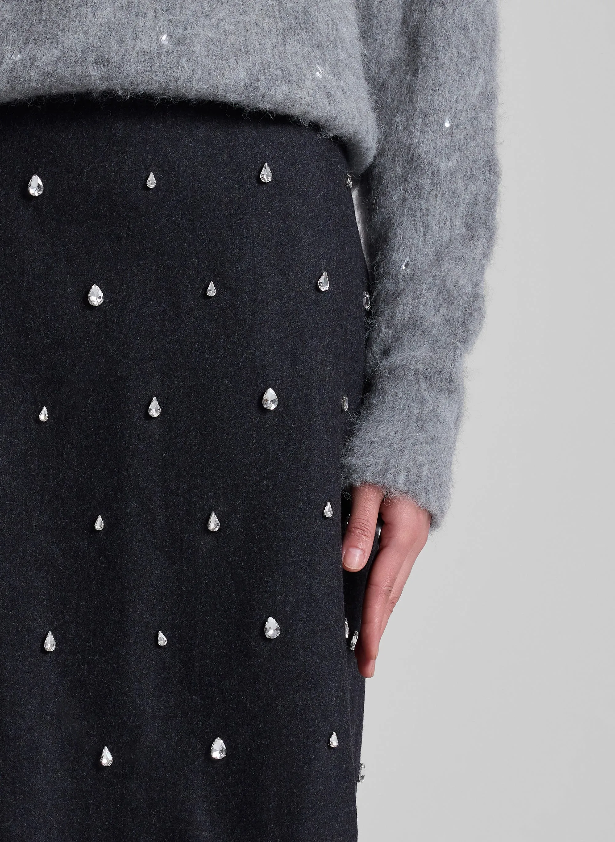 Opal Embellished Wool Pencil Skirt sold by A.L.C. product image thumbnail 2