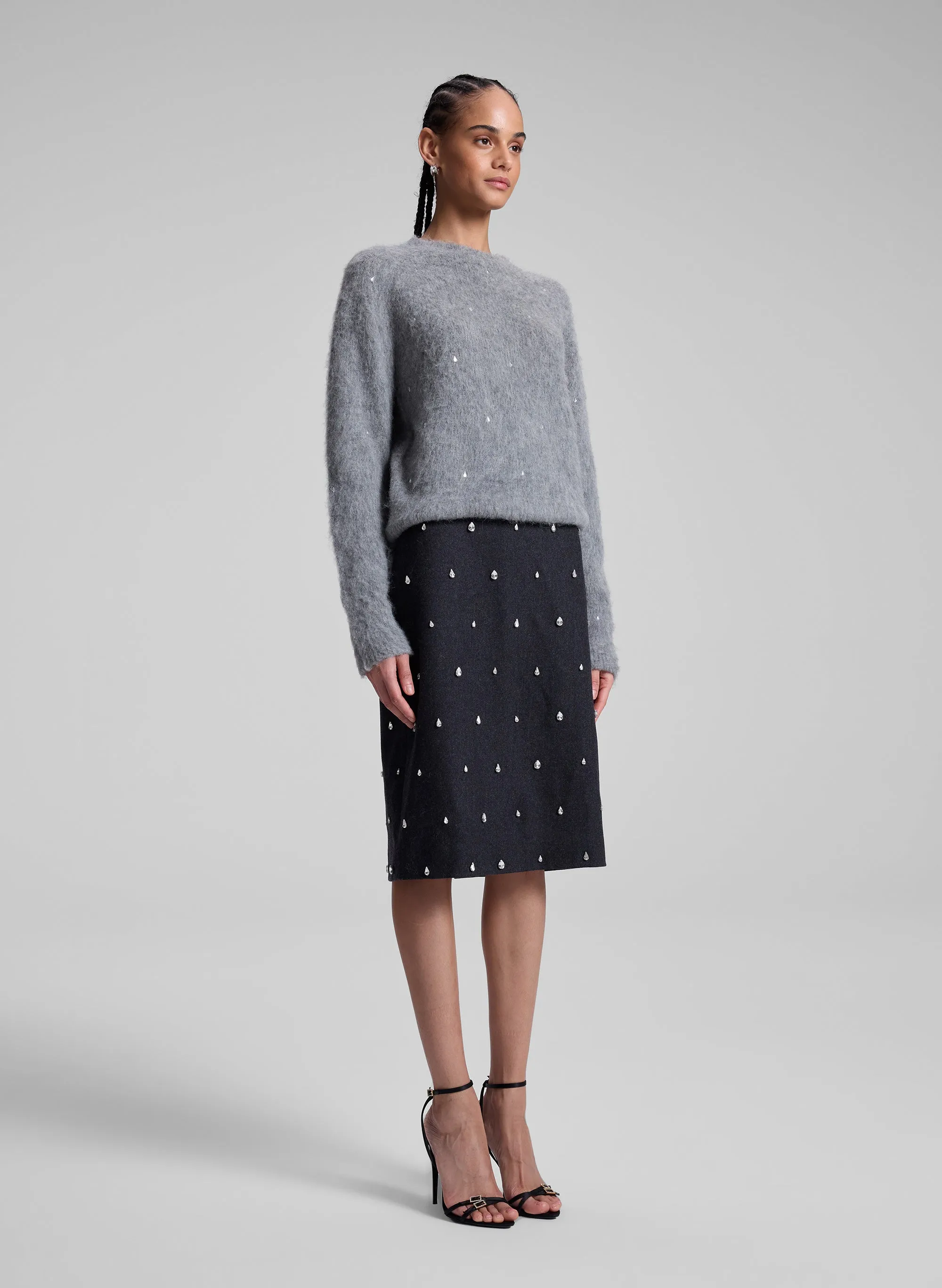 Opal Embellished Wool Pencil Skirt sold by A.L.C. product image thumbnail 3