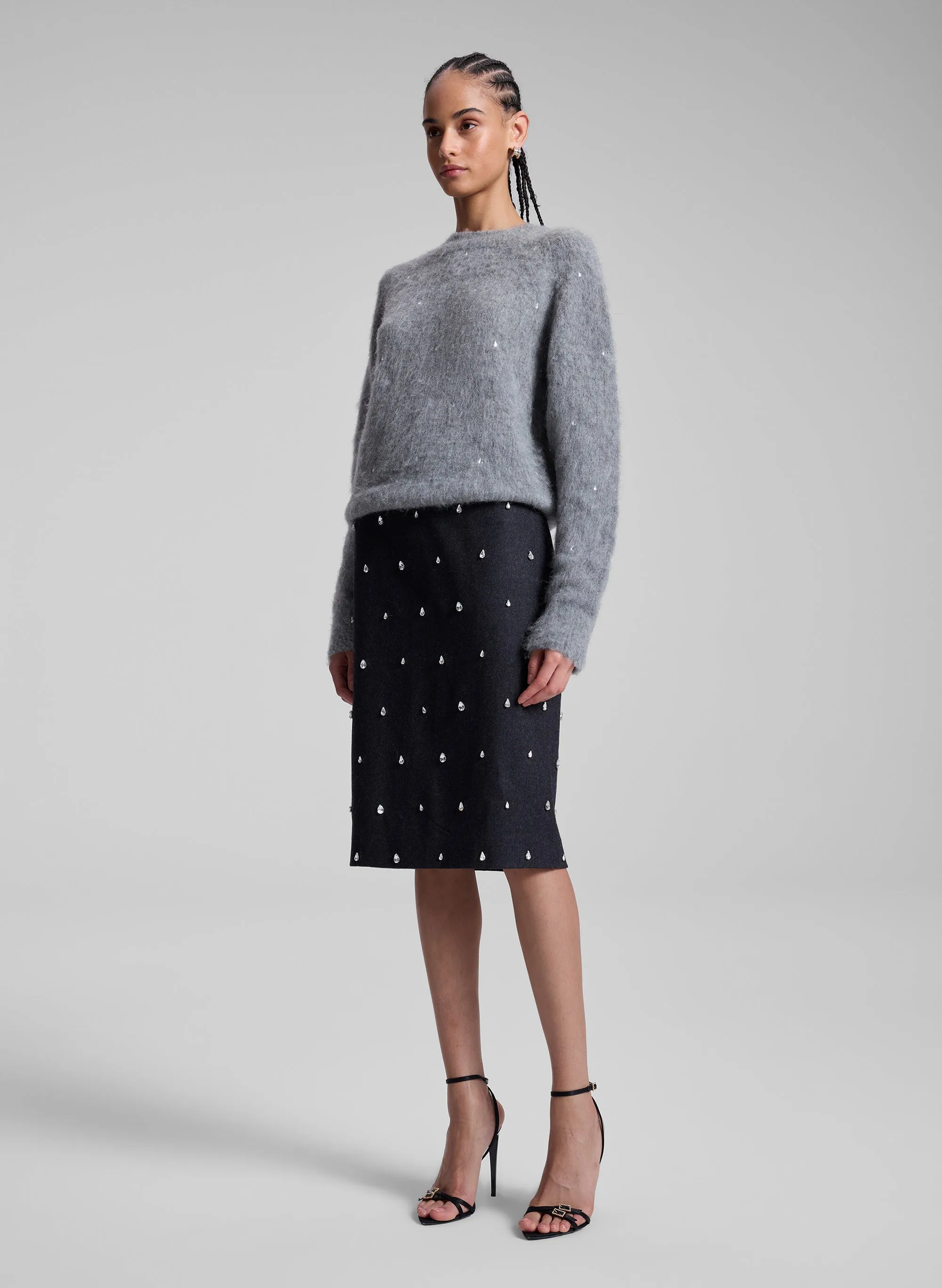 Opal Embellished Wool Pencil Skirt sold by A.L.C. product image thumbnail 4