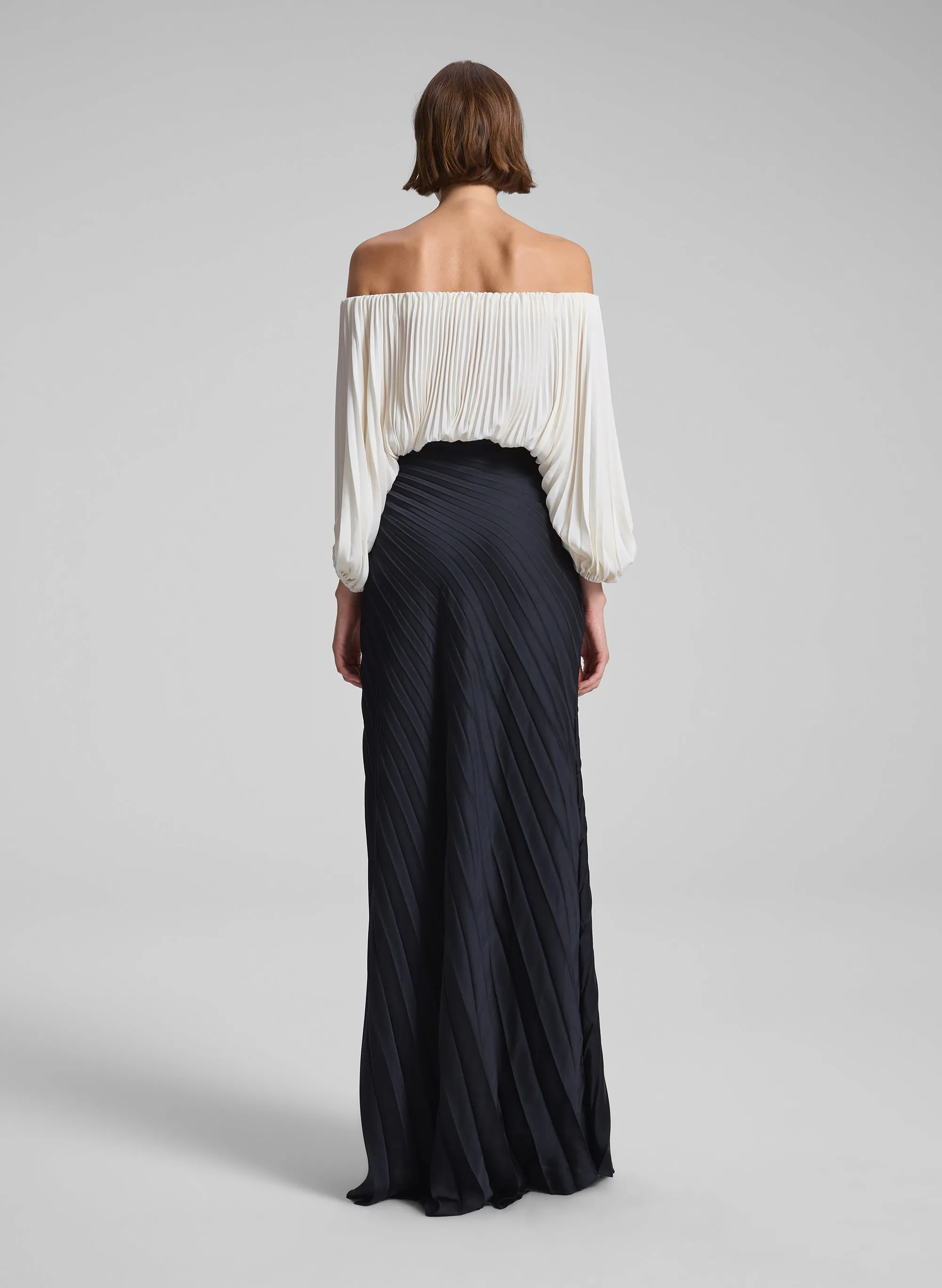Sienna Satin Pleated Off Shoulder Top sold by A.L.C. product image thumbnail 5