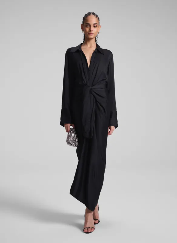 Mila Satin Maxi Shirtdress sold by A.L.C.