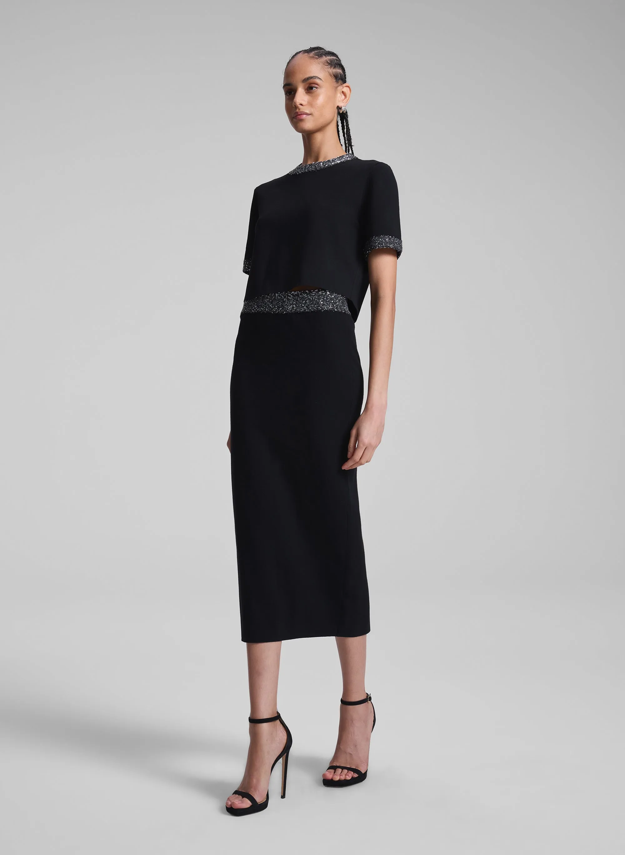 Jane Sequin Embellished Knit Midi Skirt sold by A.L.C. product image thumbnail 3