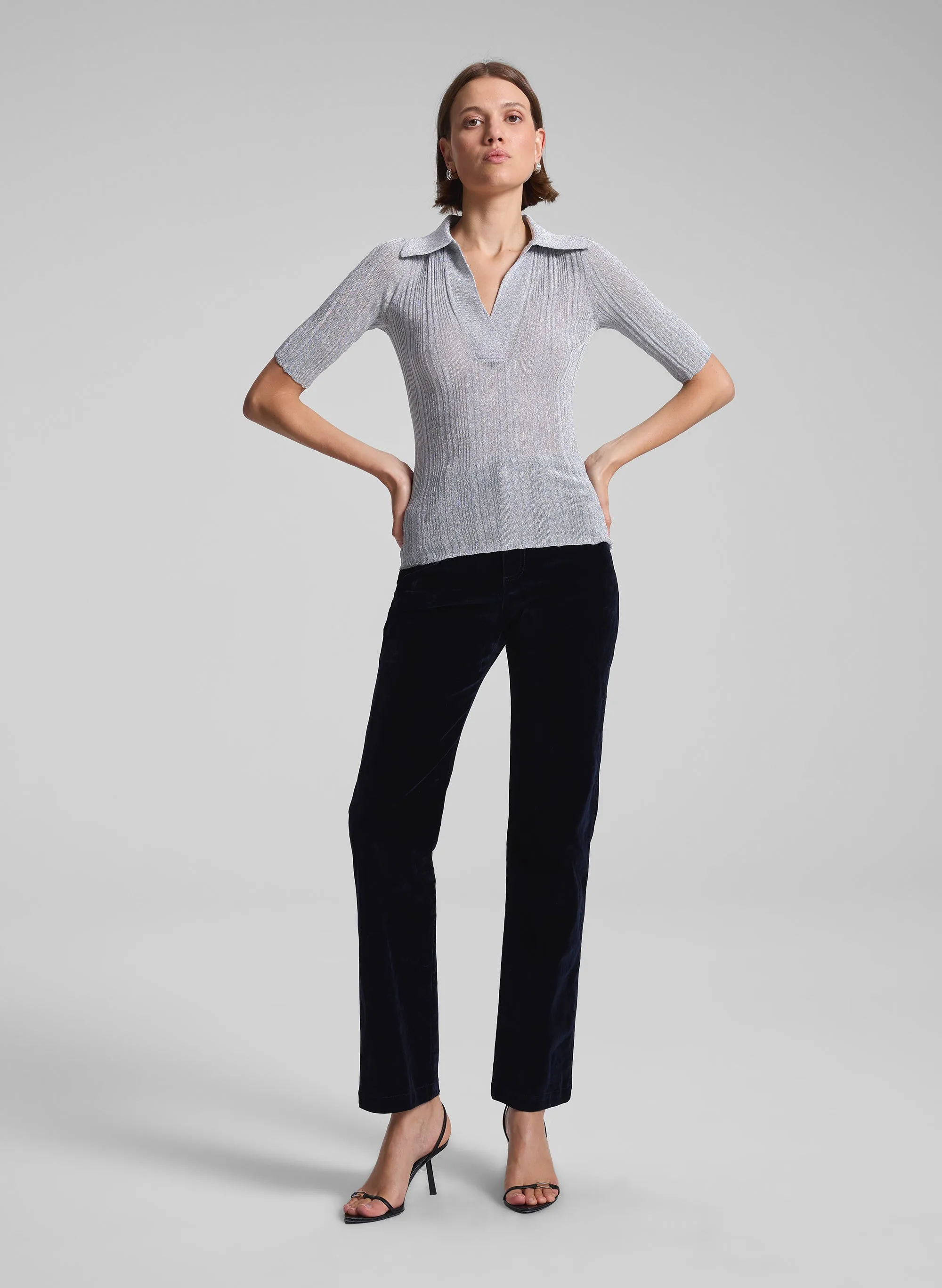 Joey Metallic Knit Top sold by A.L.C.