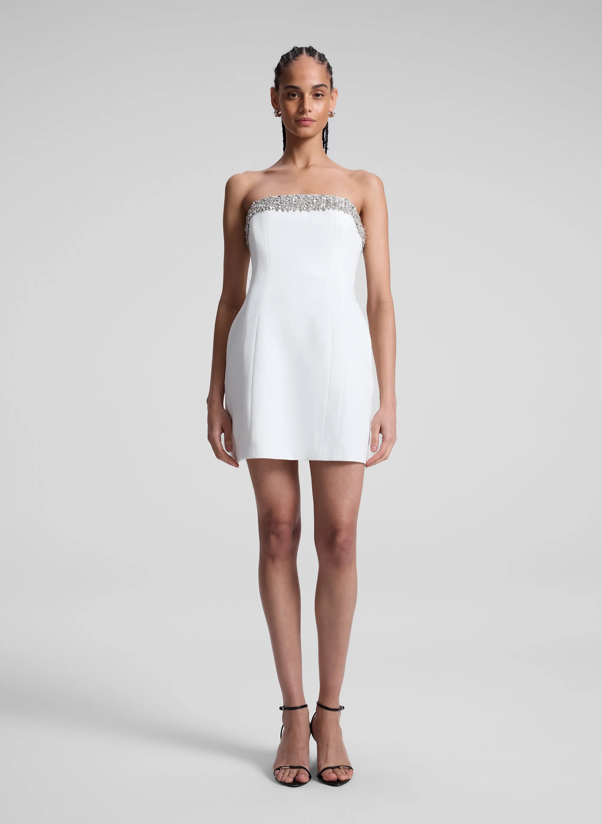 Elsie Embellished Trim Strapless Mini Dress sold by A.L.C.