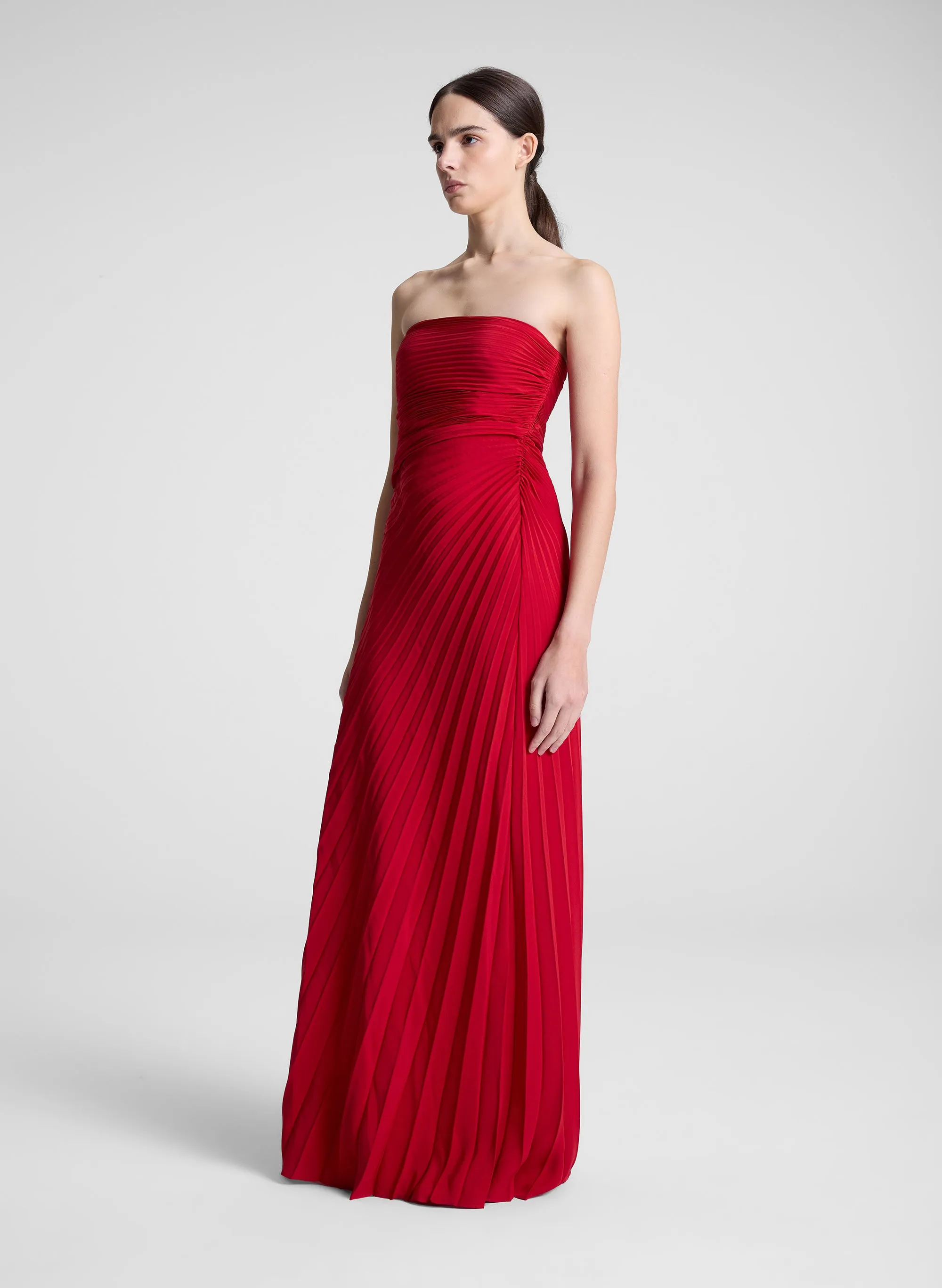 Bianca Strapless Pleated Maxi Dress sold by A.L.C. product image thumbnail 4