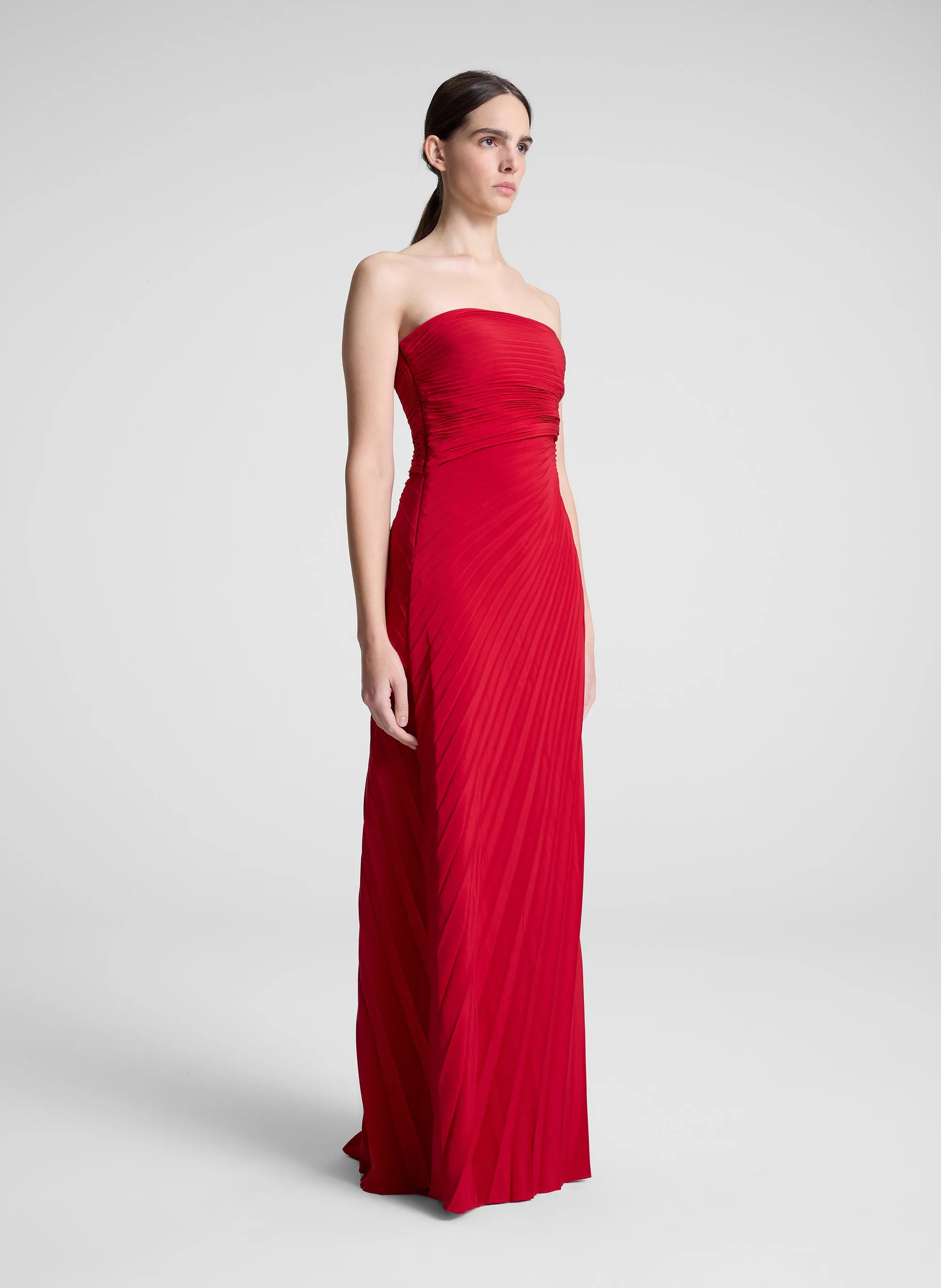 Bianca Strapless Pleated Maxi Dress sold by A.L.C. product image thumbnail 3
