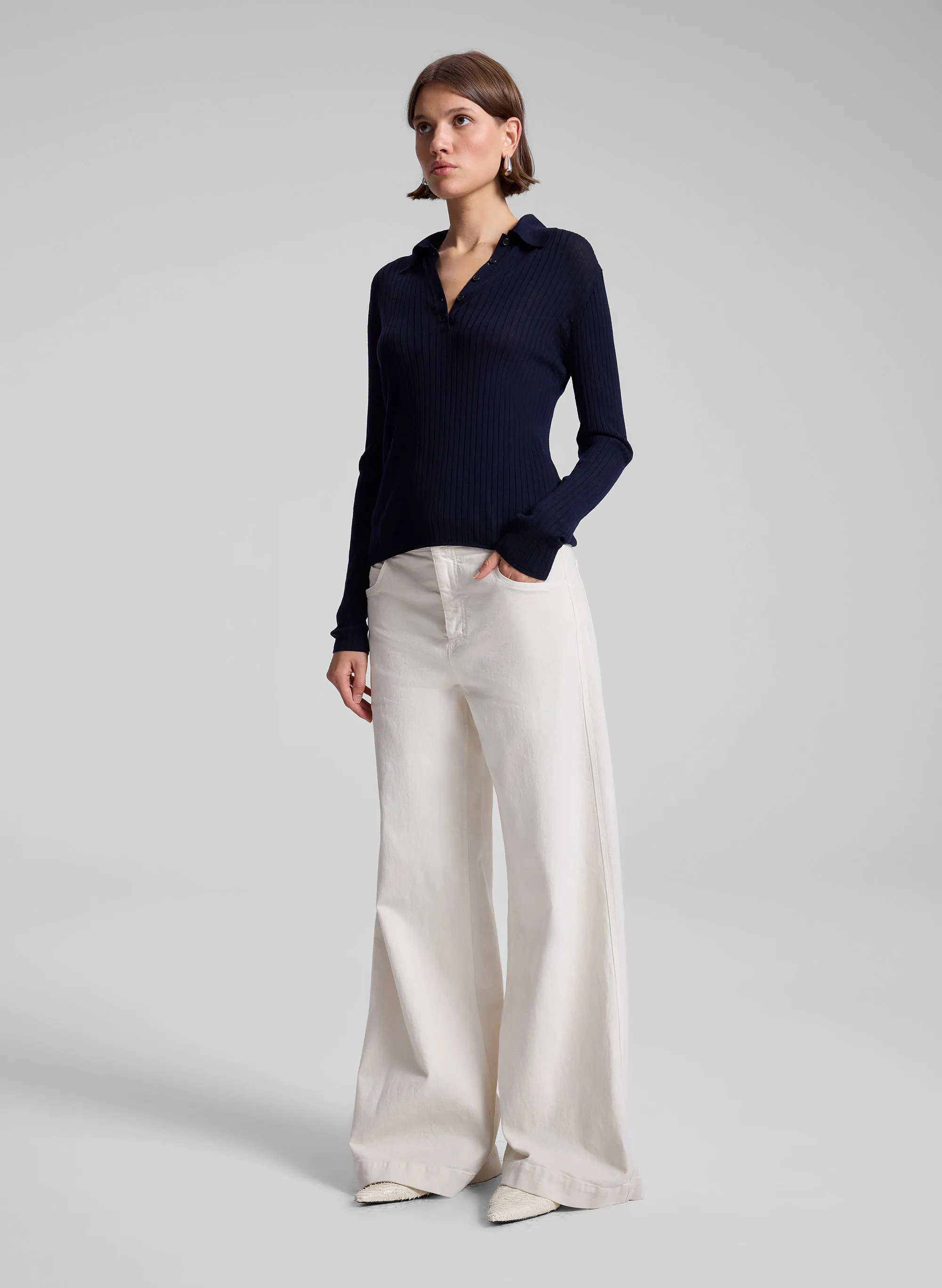 Alex Fine Merino Polo Top sold by A.L.C. product image thumbnail 4