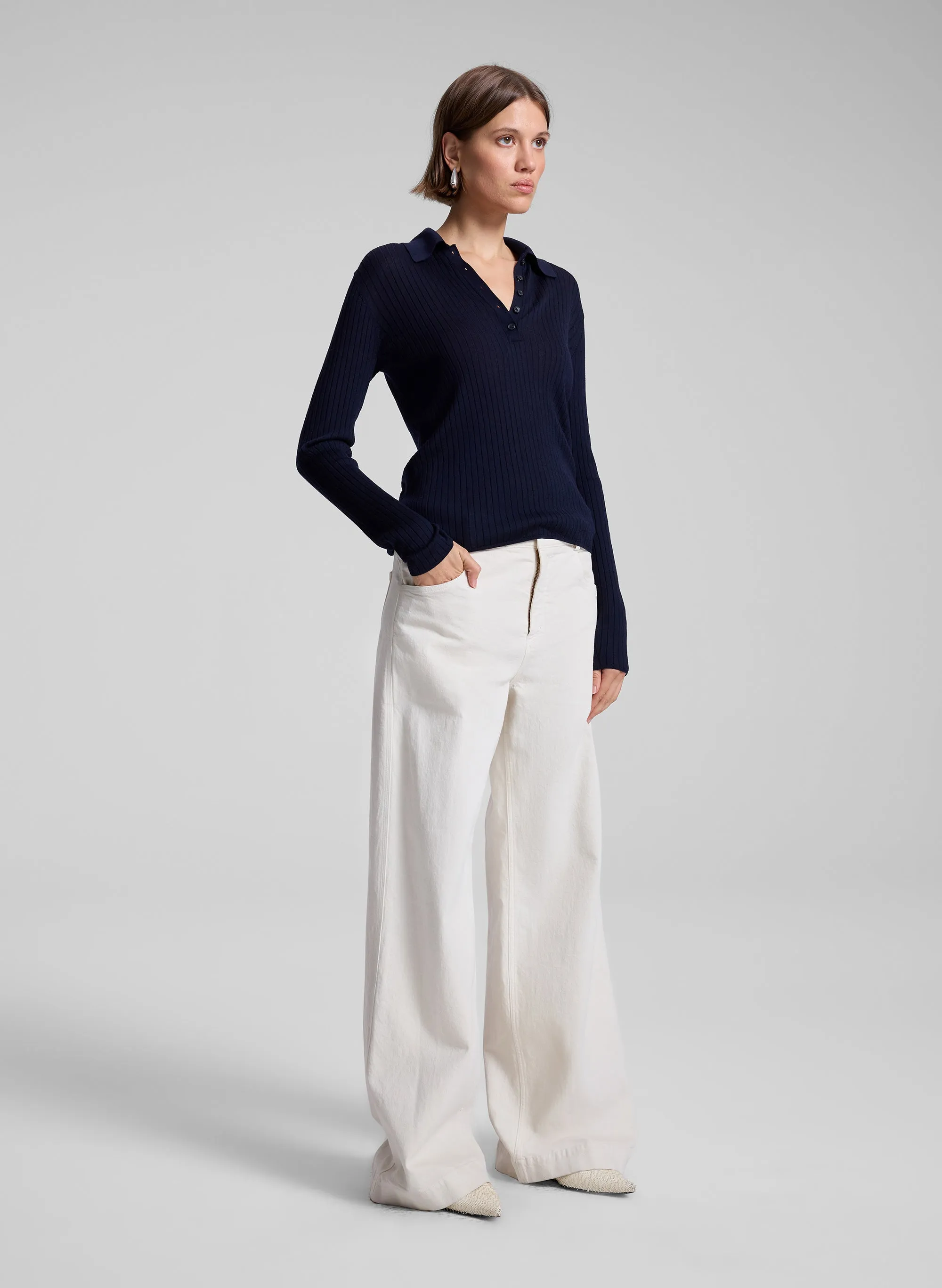 Alex Fine Merino Polo Top sold by A.L.C. product image thumbnail 3