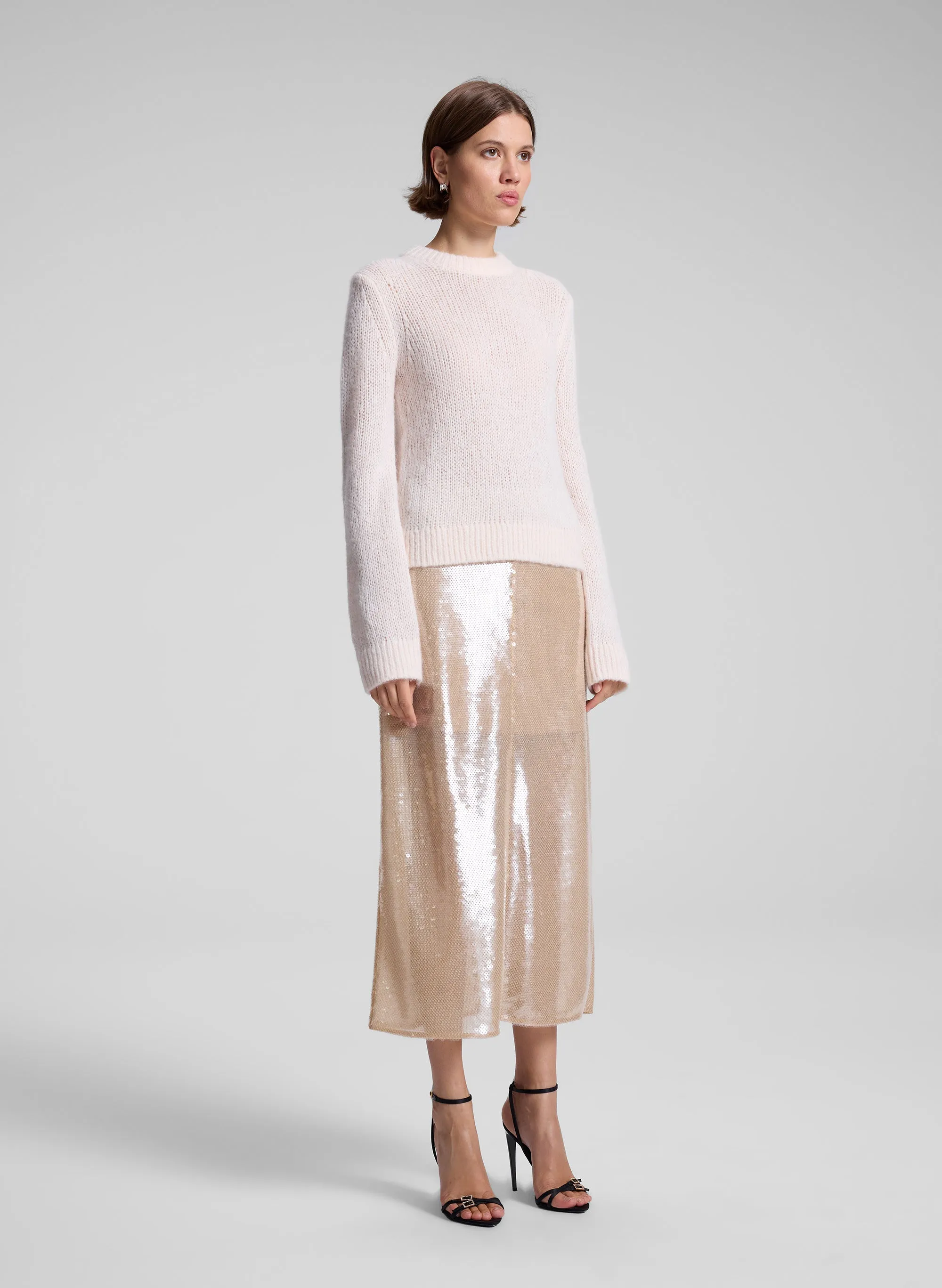 Bowie Sheer Alpaca Crewneck Sweater sold by A.L.C. product image thumbnail 3