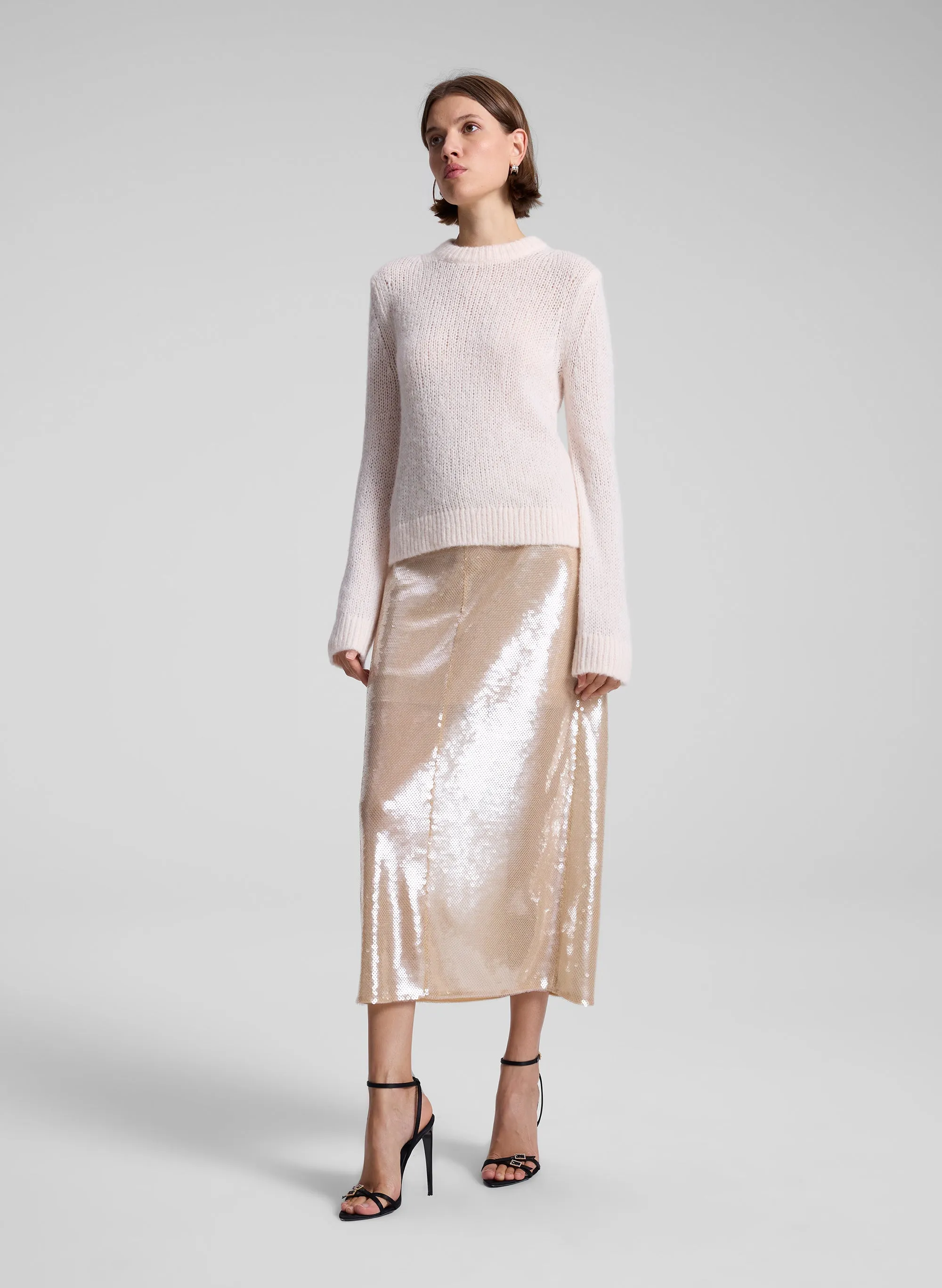 Bowie Sheer Alpaca Crewneck Sweater sold by A.L.C. product image thumbnail 4