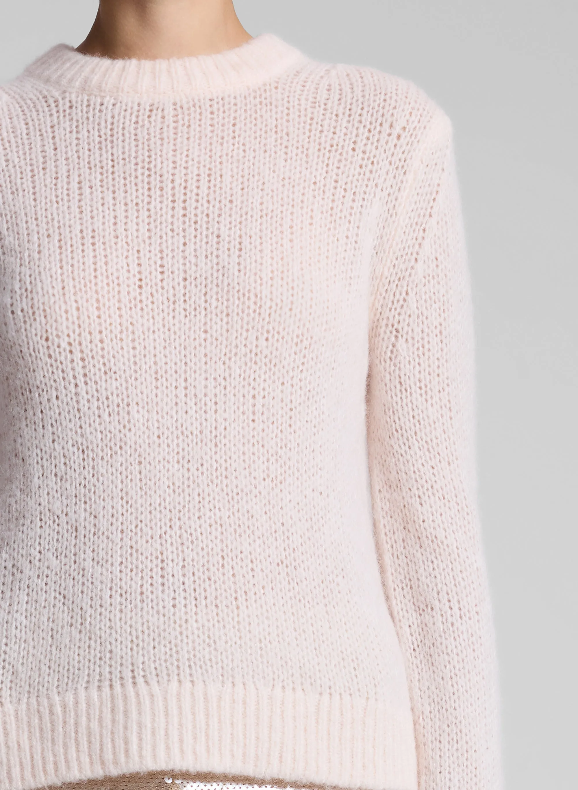 Bowie Sheer Alpaca Crewneck Sweater sold by A.L.C. product image thumbnail 2