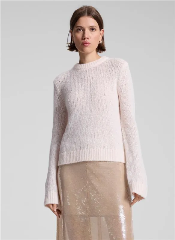 Bowie Sheer Alpaca Crewneck Sweater made by A.L.C.