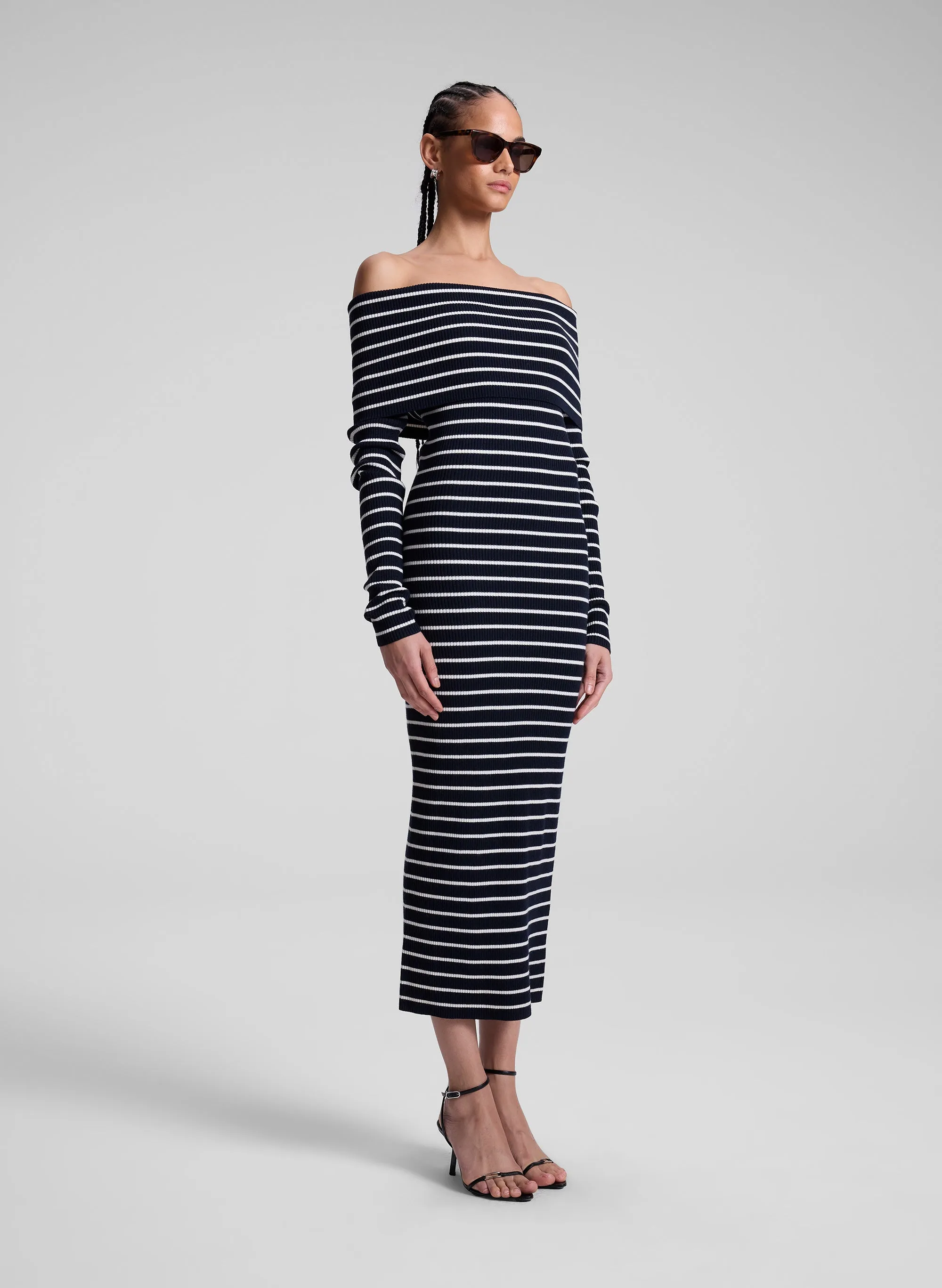Evelyn Merino Off Shoulder Midi Dress sold by A.L.C. product image thumbnail 3