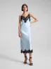 Lennon Satin and Lace Midi Dress sold by A.L.C.