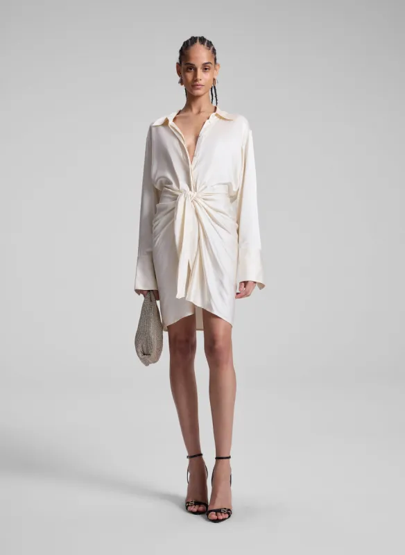Mia Satin Mini Shirtdress sold by A.L.C.