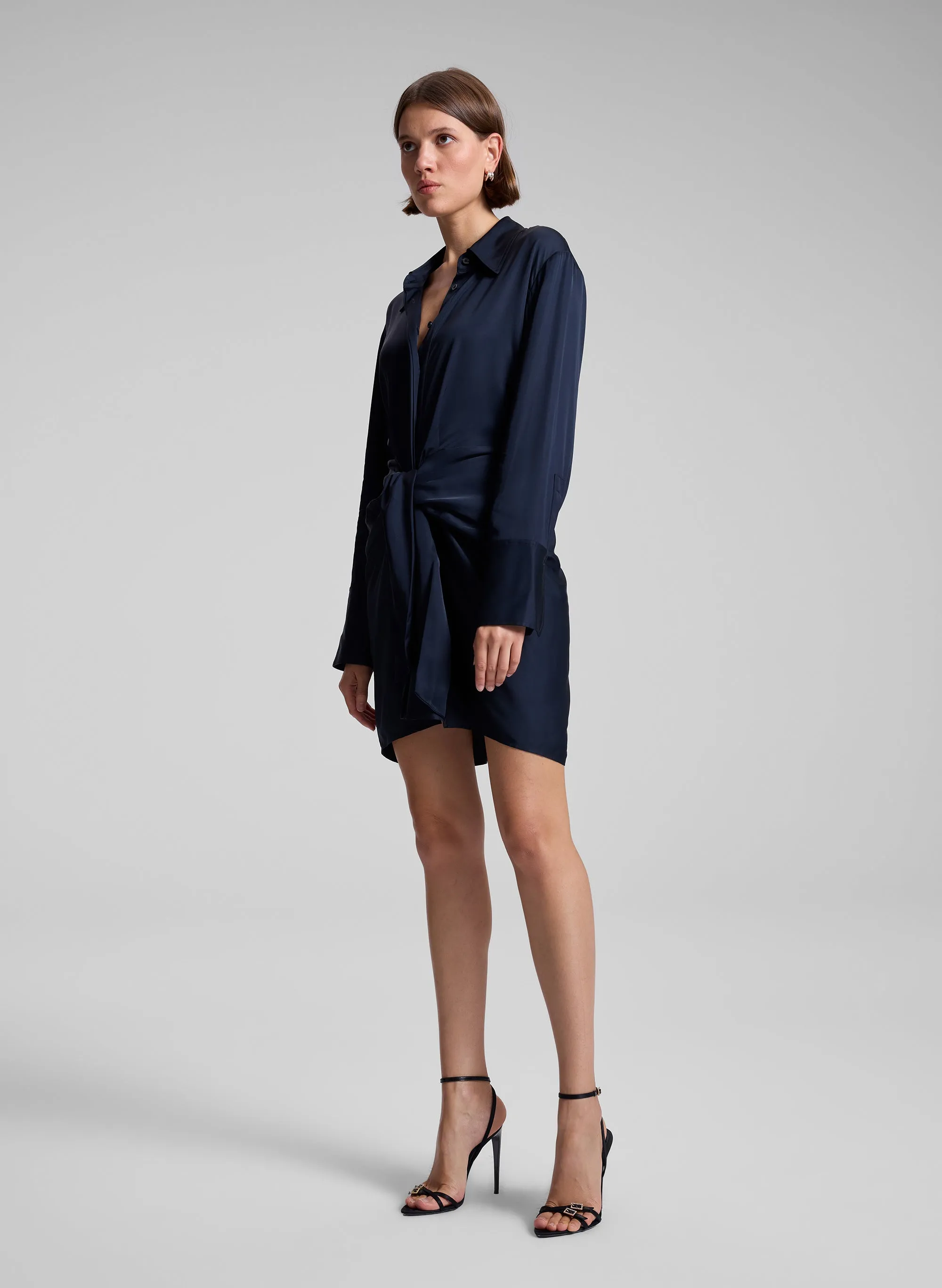 Mia Satin Mini Shirtdress sold by A.L.C. product image thumbnail 3