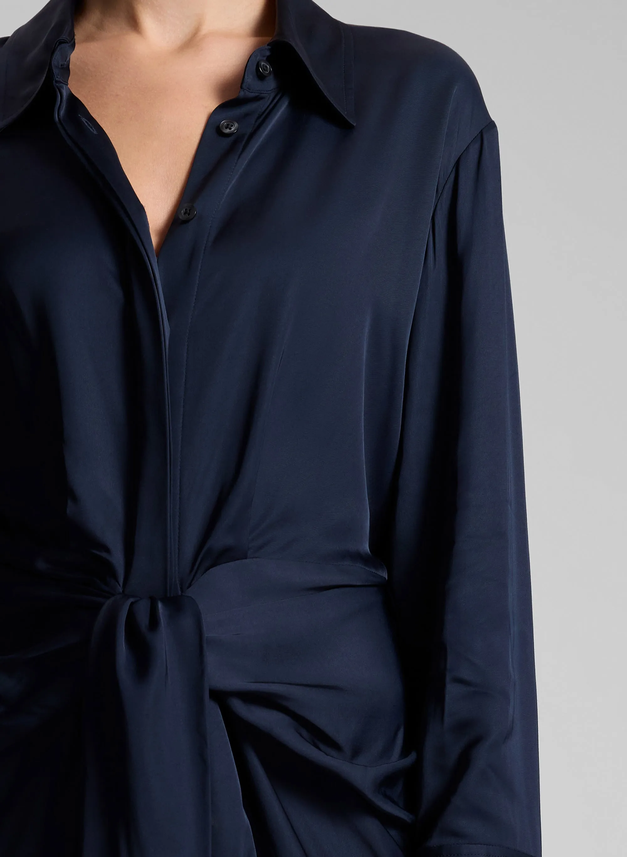 Mia Satin Mini Shirtdress sold by A.L.C. product image thumbnail 2