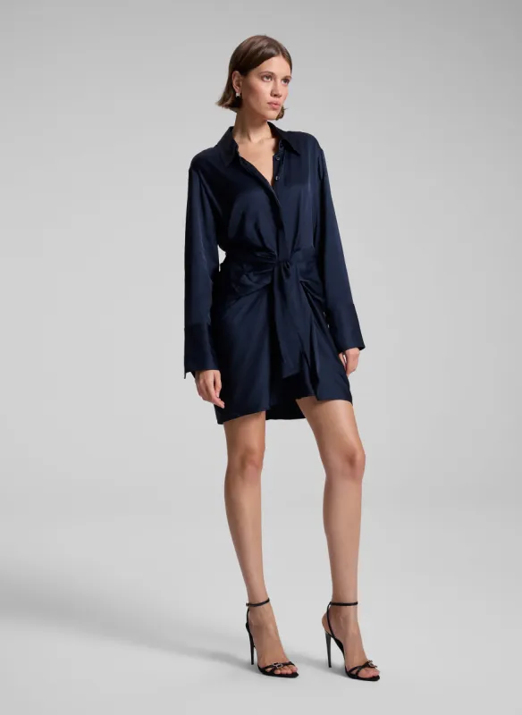 Mia Satin Mini Shirtdress made by A.L.C.