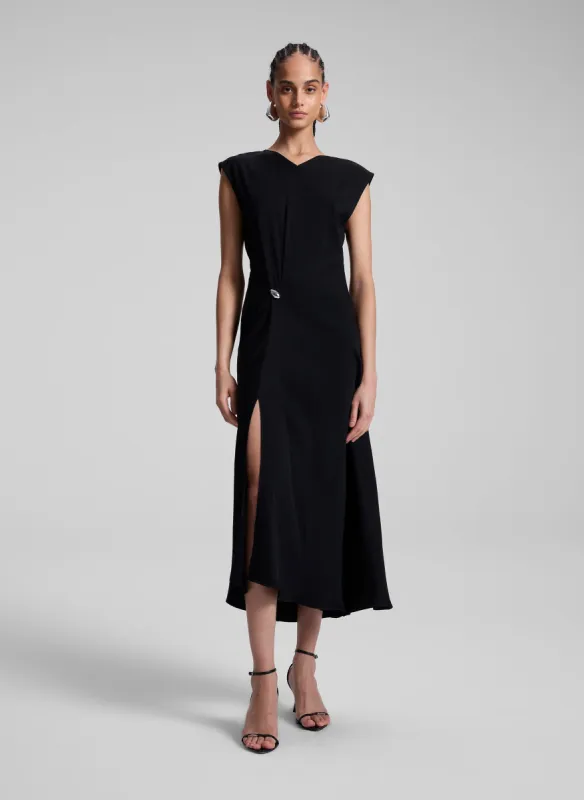 Mary Hammered Crepe Midi Dress sold by A.L.C.