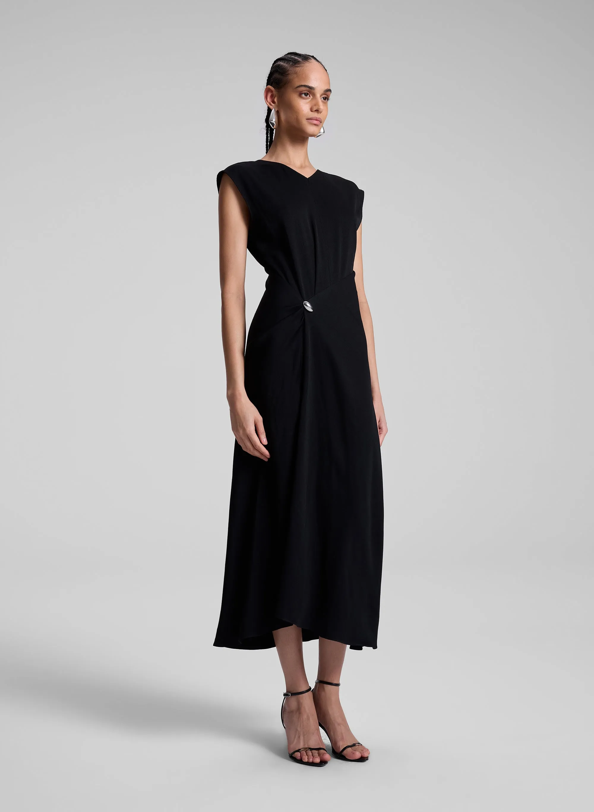 Mary Hammered Crepe Midi Dress sold by A.L.C. product image thumbnail 3