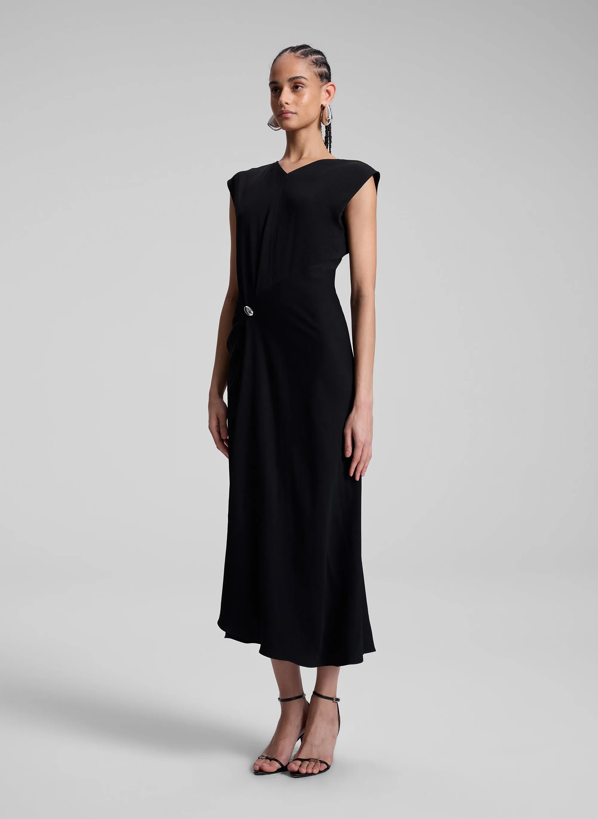Mary Hammered Crepe Midi Dress sold by A.L.C. product image thumbnail 4