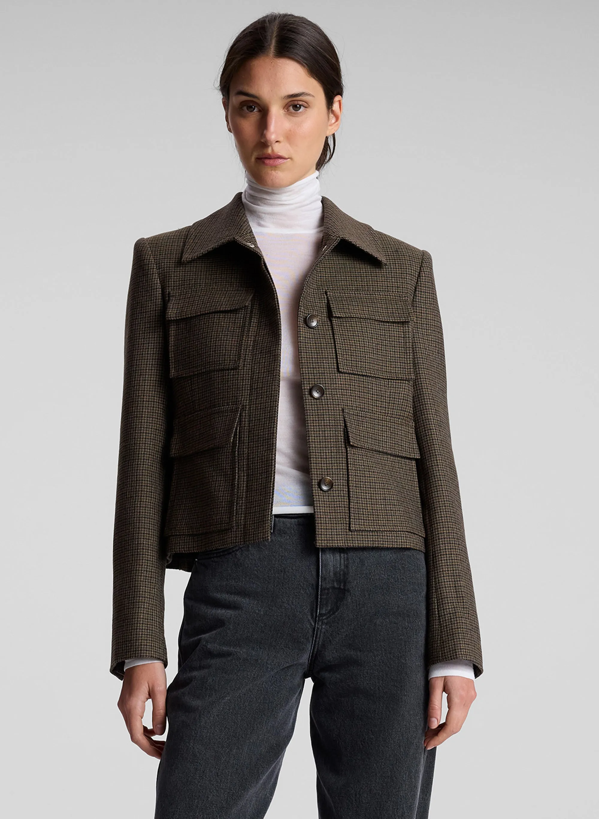 Jamie Mini Houndstooth Jacket sold by A.L.C.