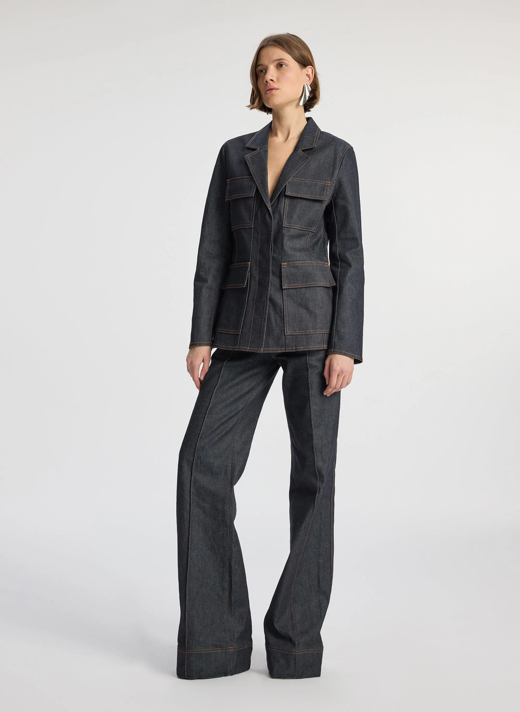 Stevie Raw Denim Jacket sold by A.L.C. product image thumbnail 4