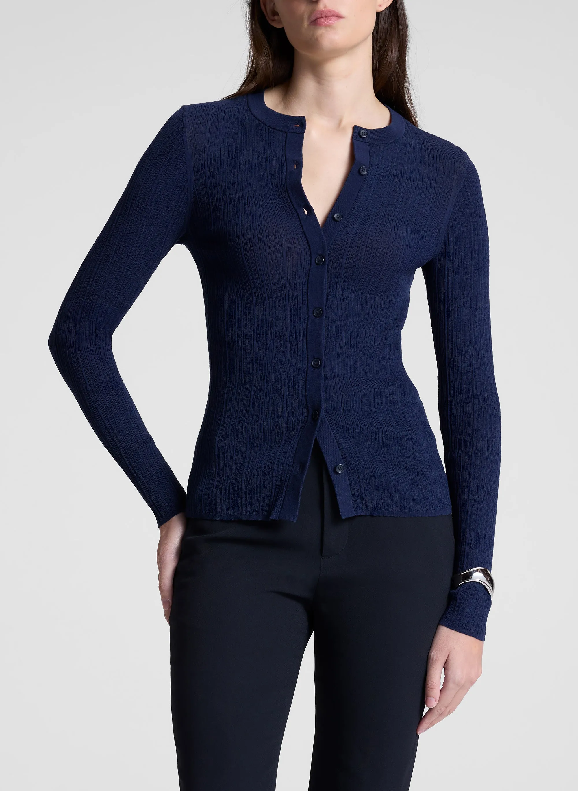 Fisher Fine Cotton Knit Cardigan sold by A.L.C. product image thumbnail 2