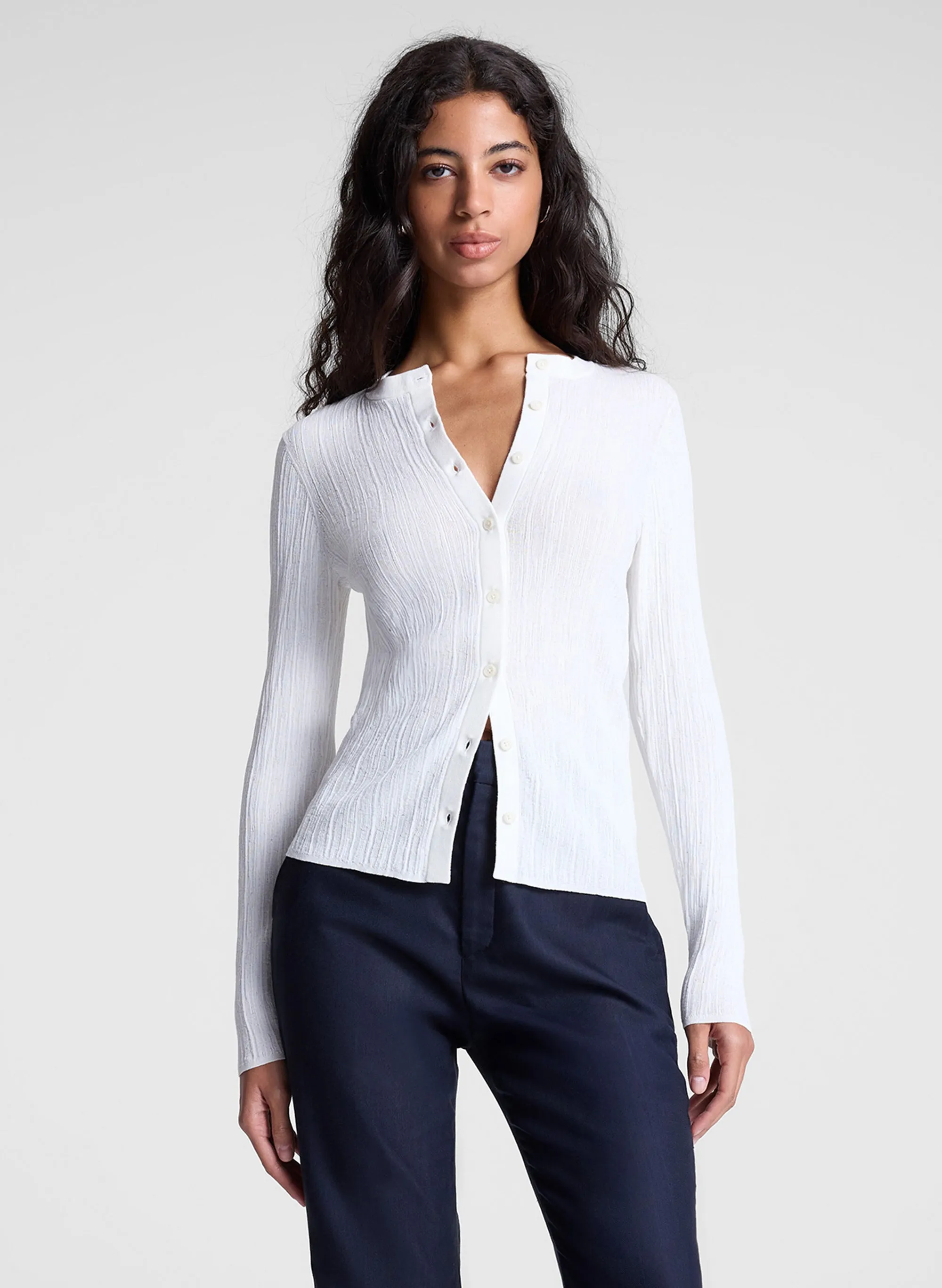 Fisher Fine Cotton Knit Cardigan sold by A.L.C.