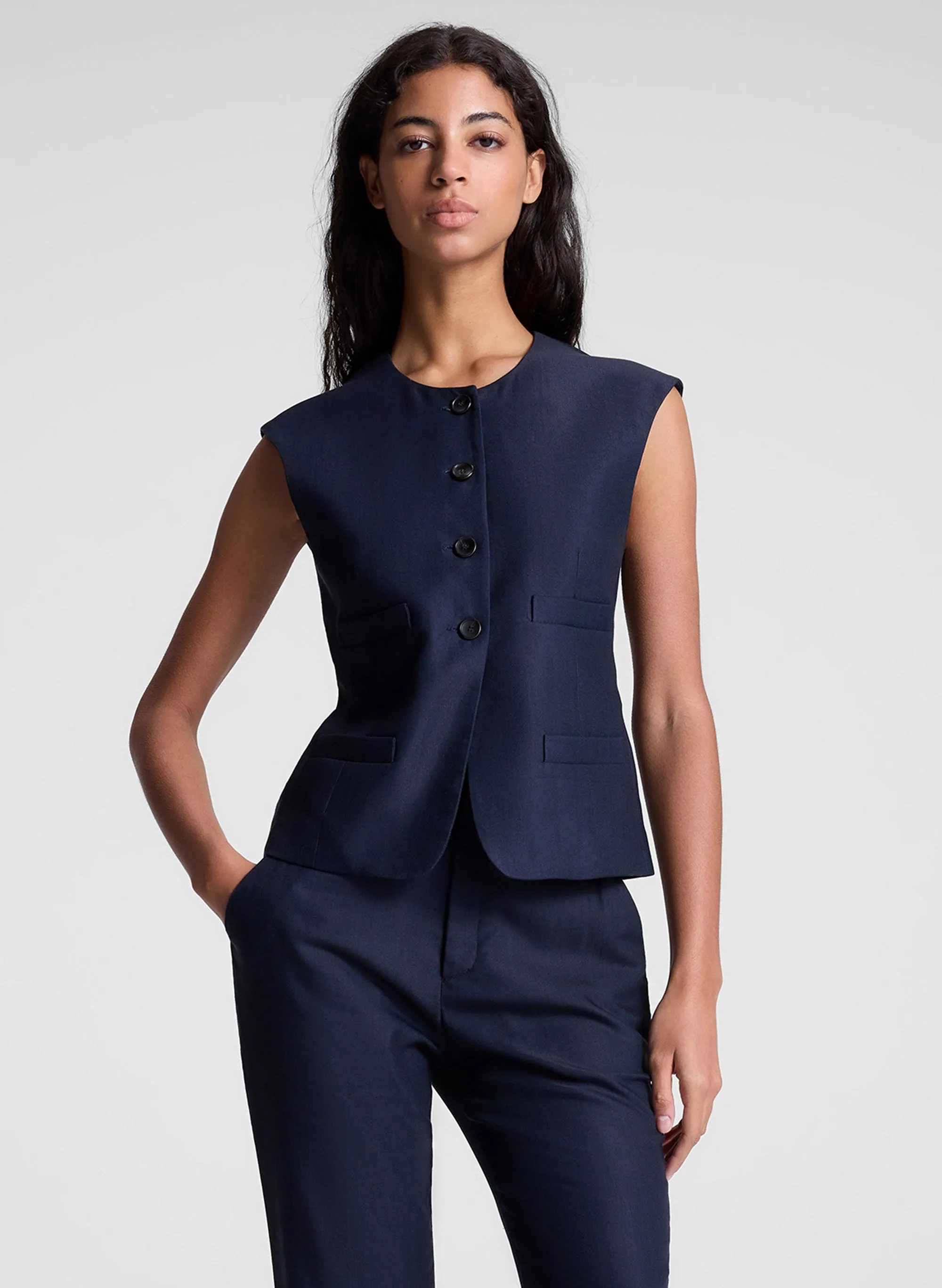 Georgie Soft Suiting Vest sold by A.L.C.