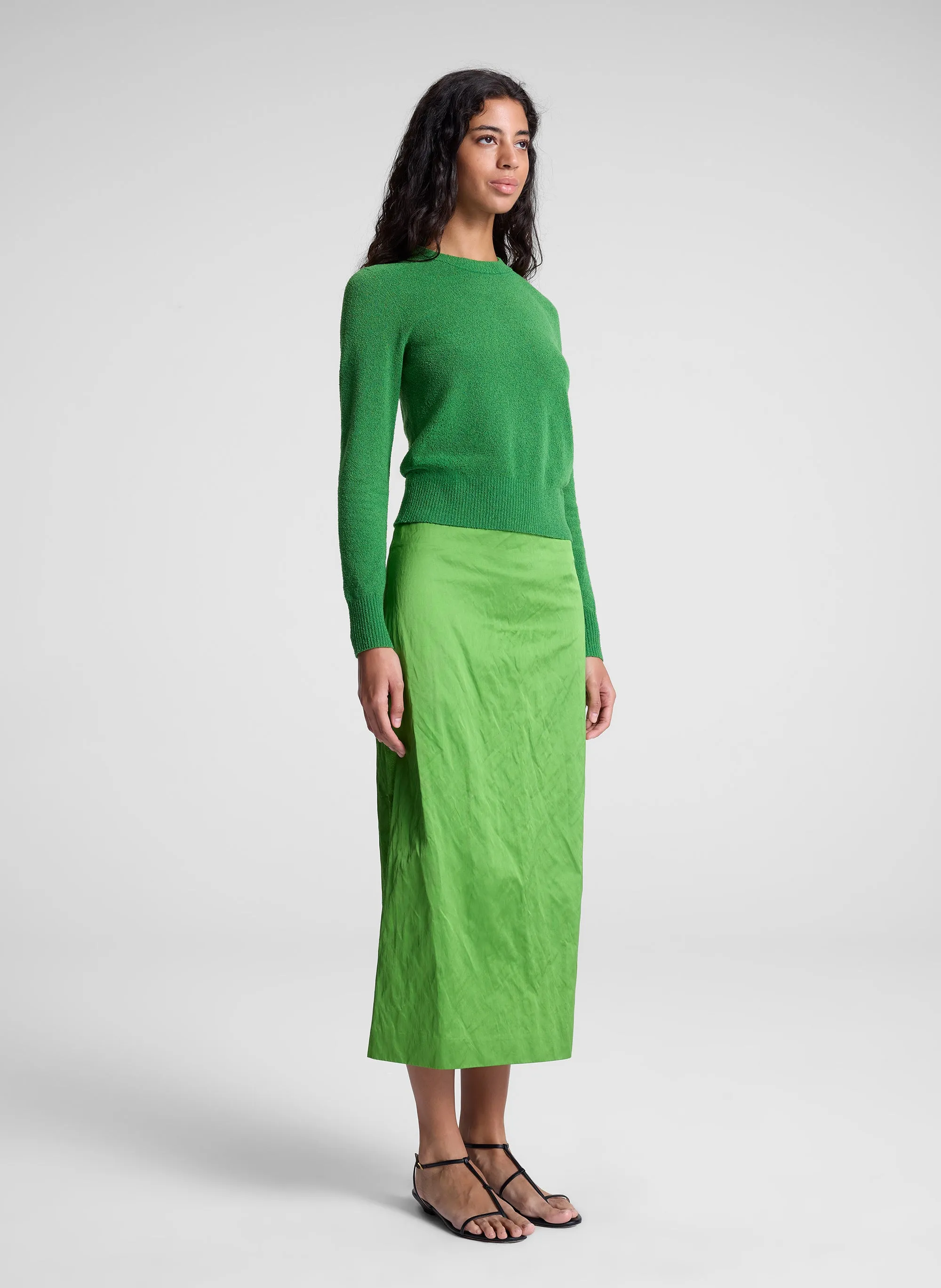 Phoebe Satin Midi Skirt sold by A.L.C. product image thumbnail 4