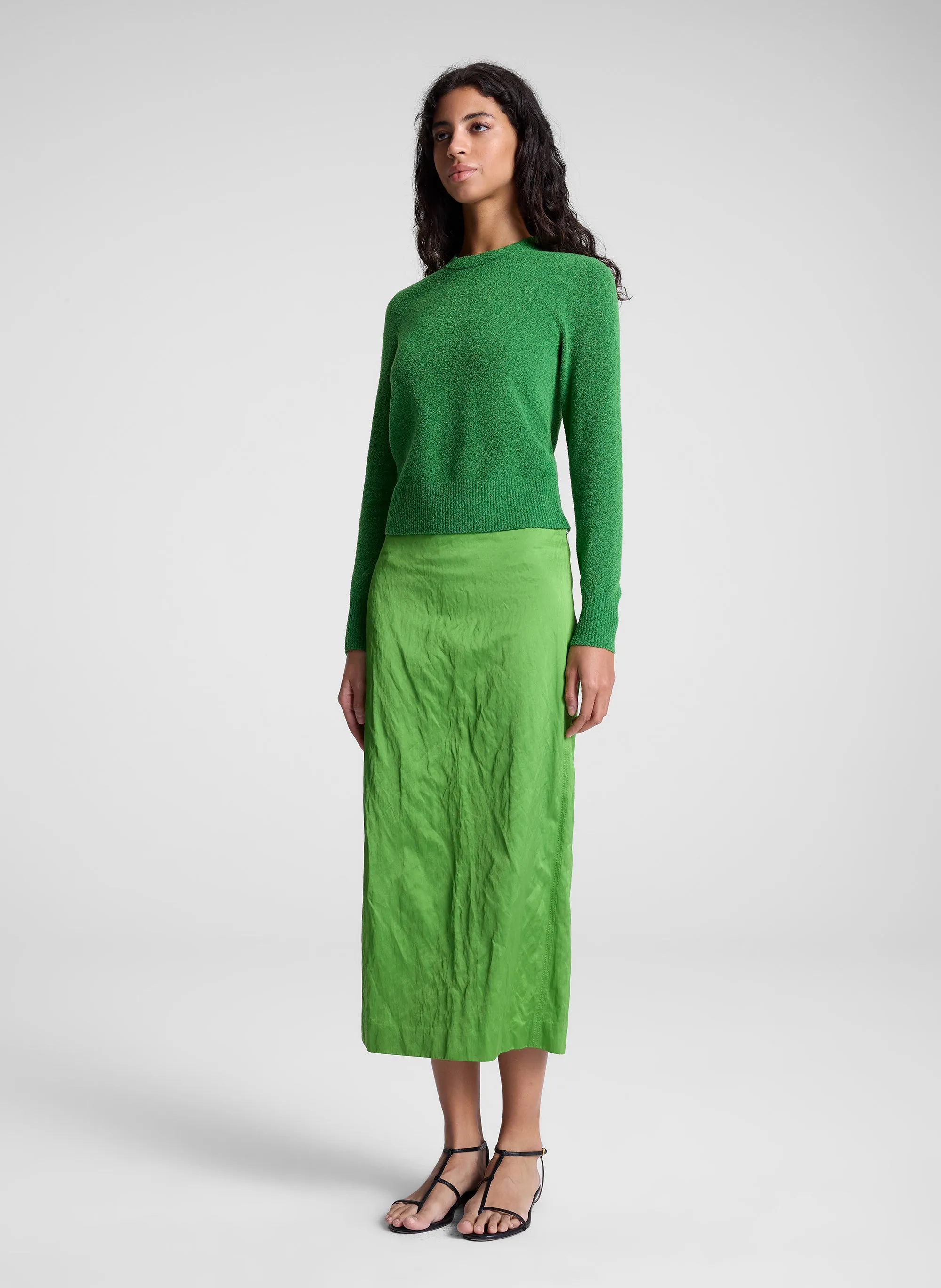 Phoebe Satin Midi Skirt sold by A.L.C. product image thumbnail 3
