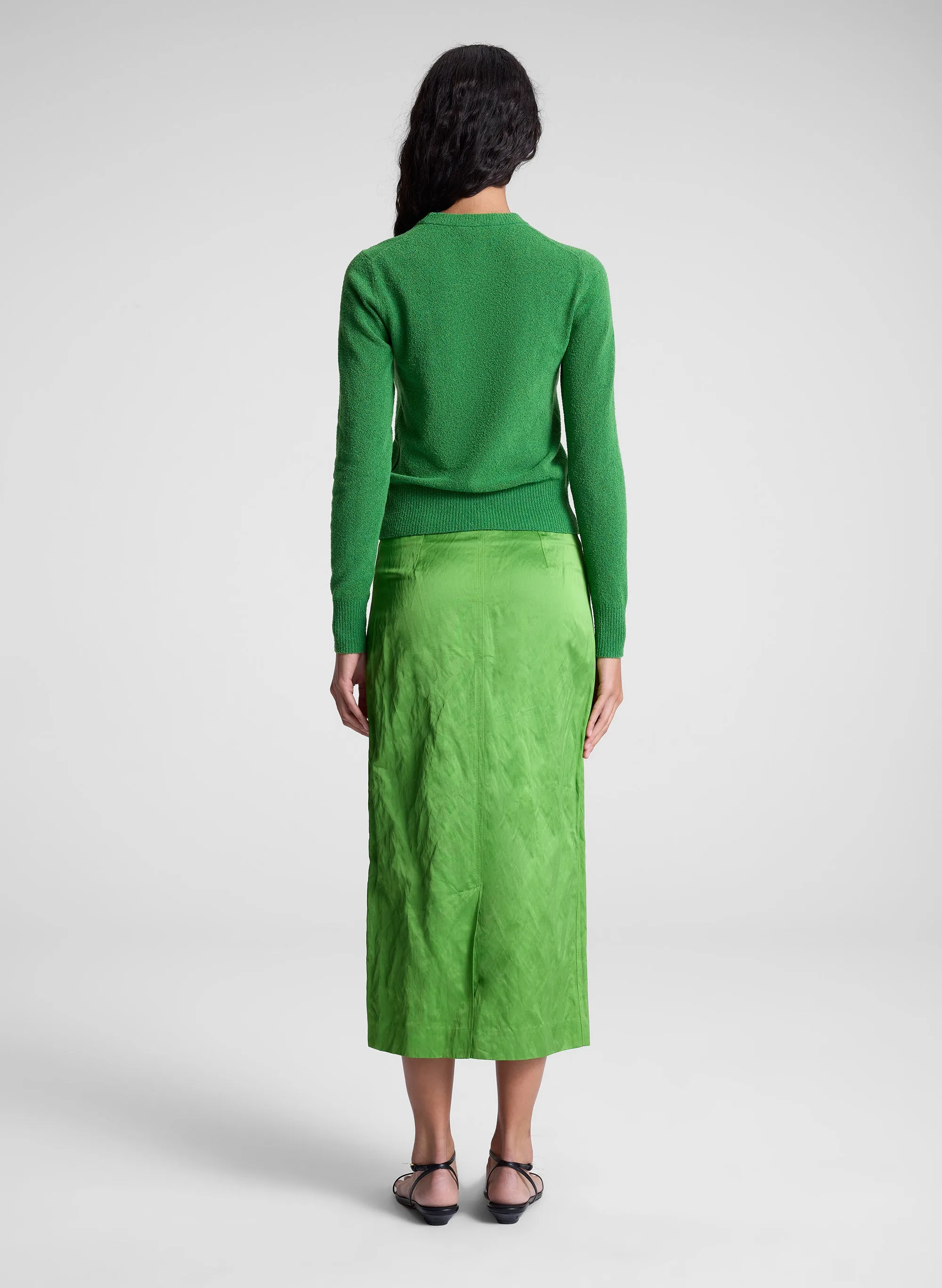 Phoebe Satin Midi Skirt sold by A.L.C. product image thumbnail 5