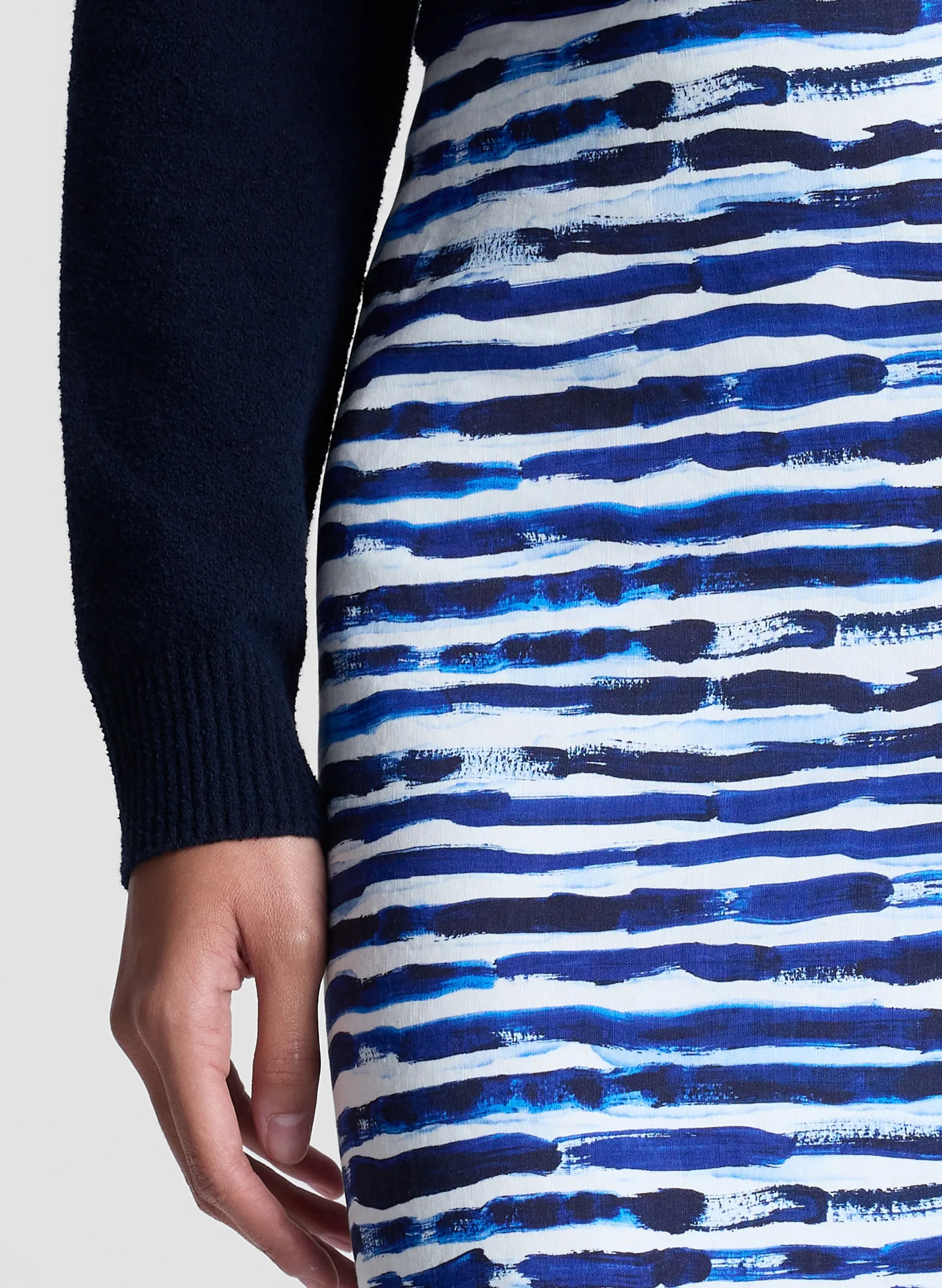 Phoebe Cotton Striped Midi Skirt sold by A.L.C. product image thumbnail 2