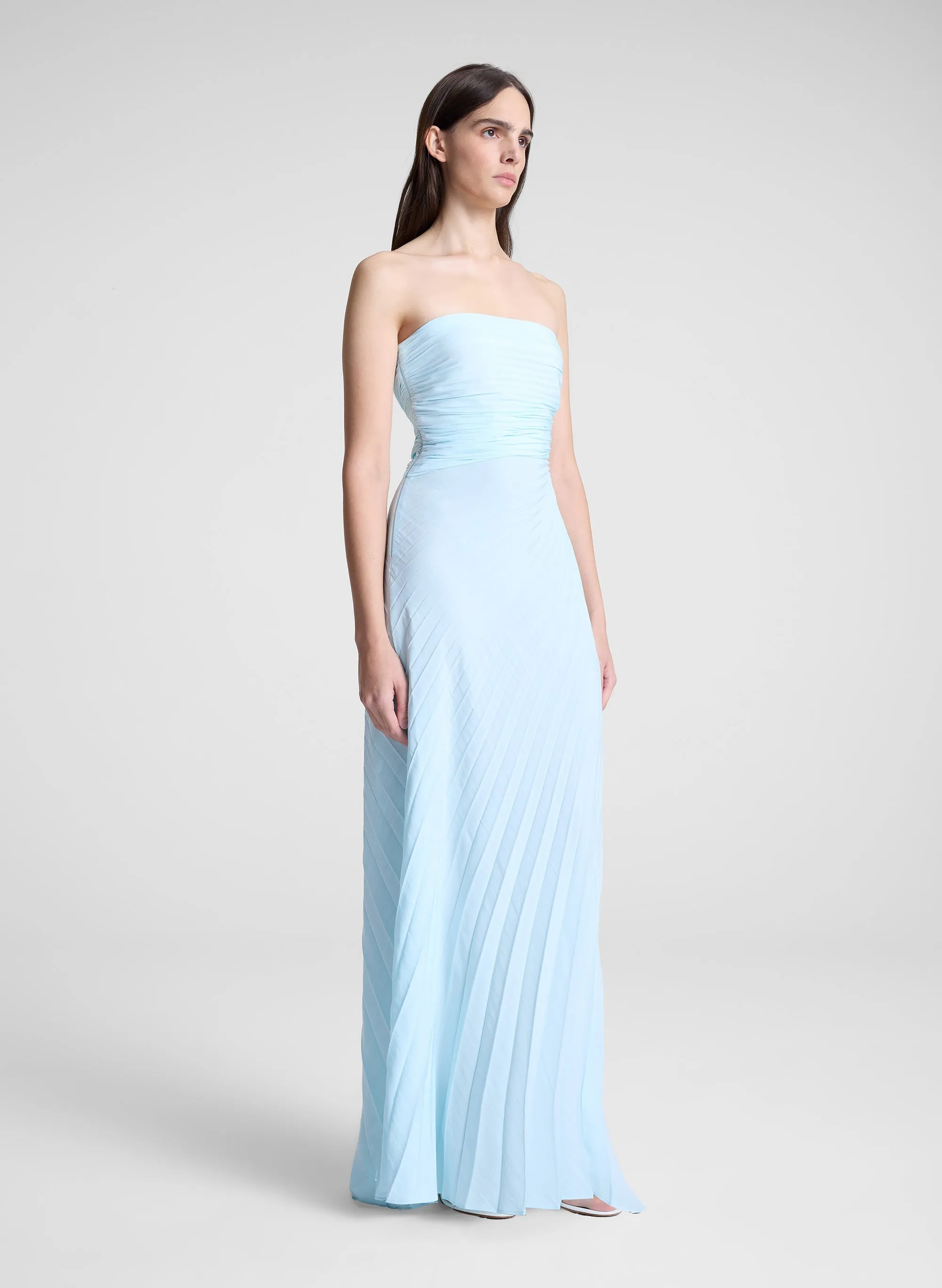 Bianca Strapless Pleated Maxi Dress sold by A.L.C. product image thumbnail 3
