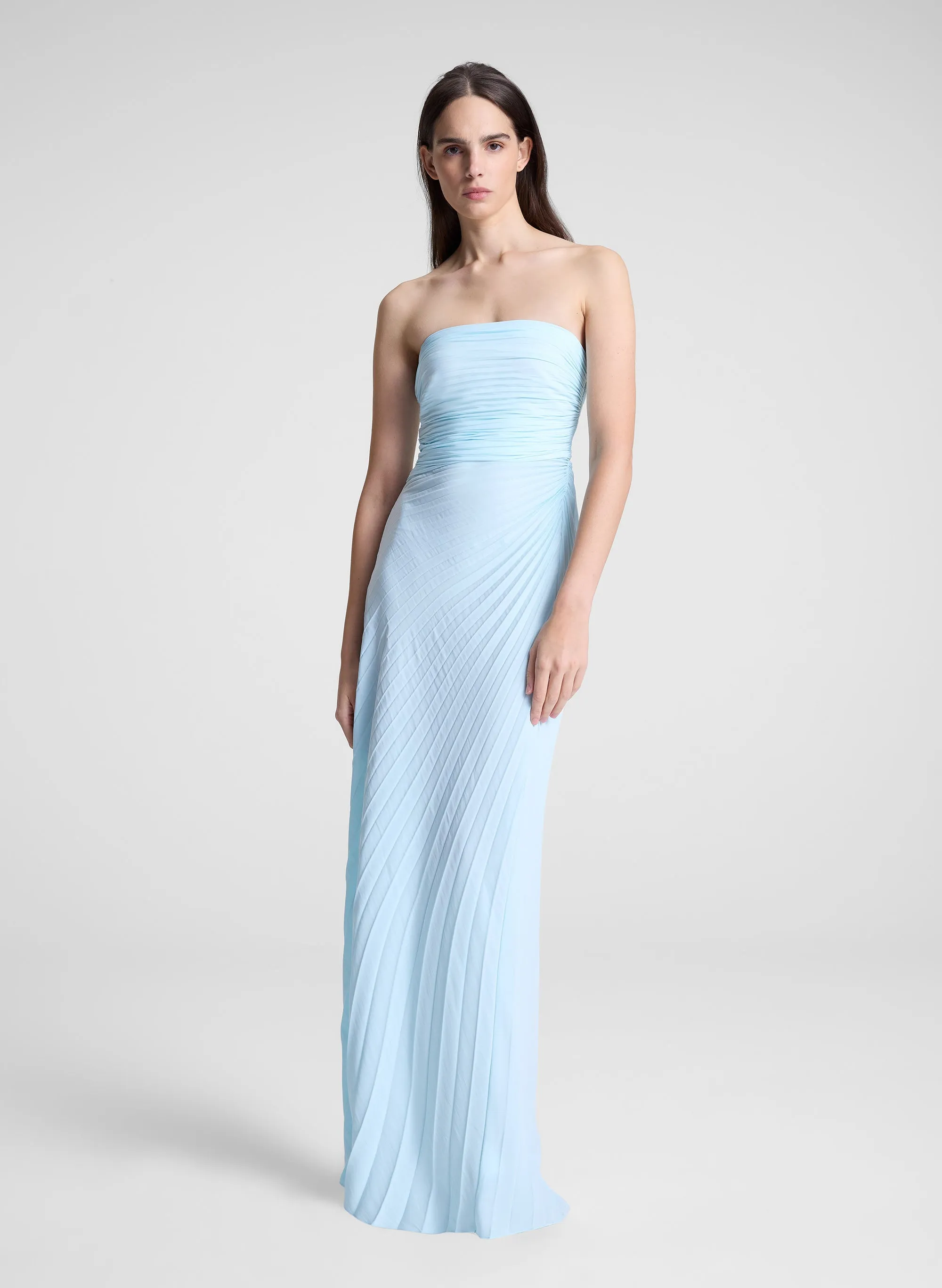 Bianca Strapless Pleated Maxi Dress sold by A.L.C.