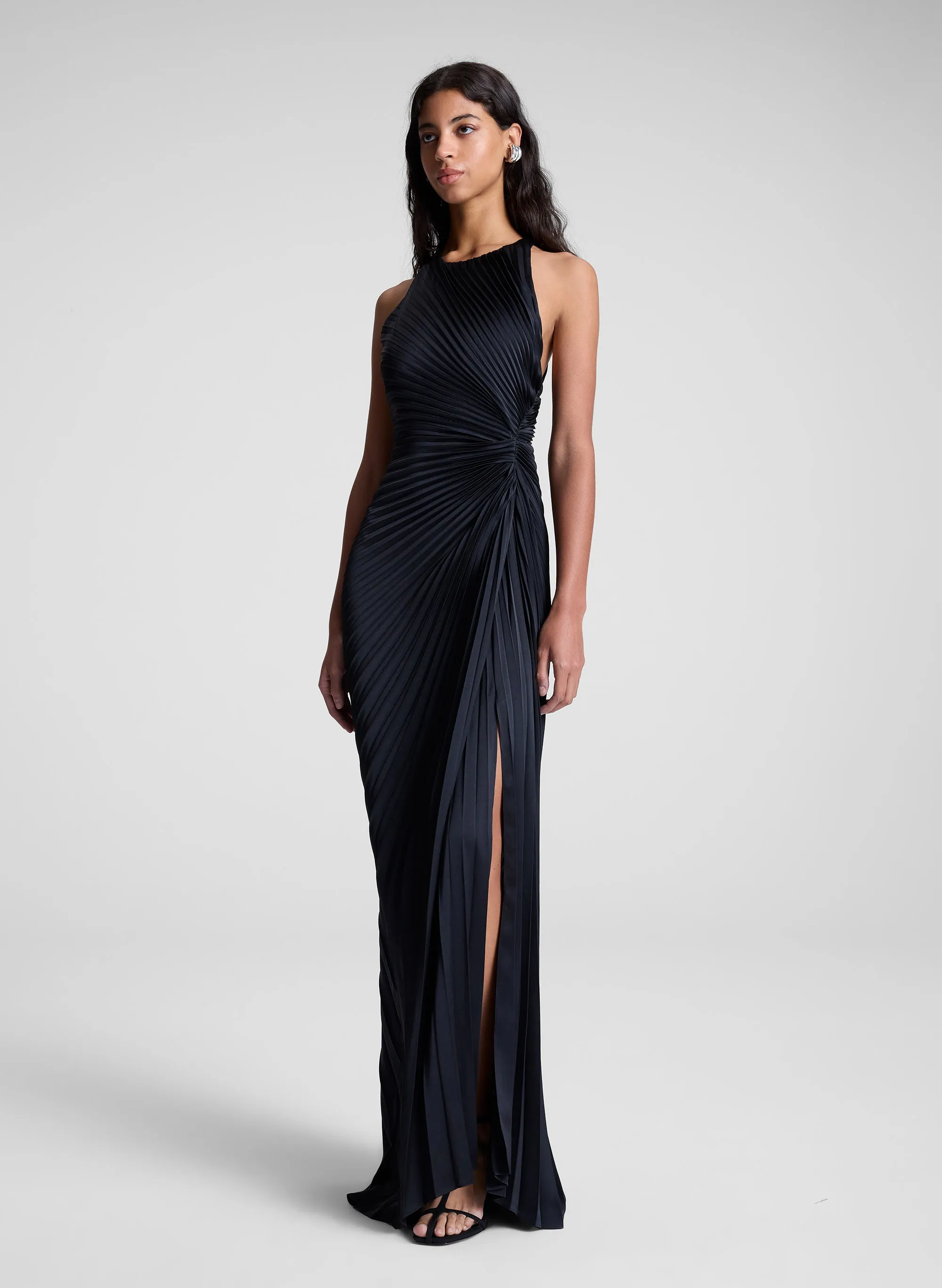 Reagan Satin Pleated Gown sold by A.L.C. product image thumbnail 4