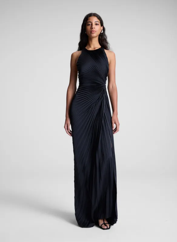 Reagan Satin Pleated Gown made by A.L.C.