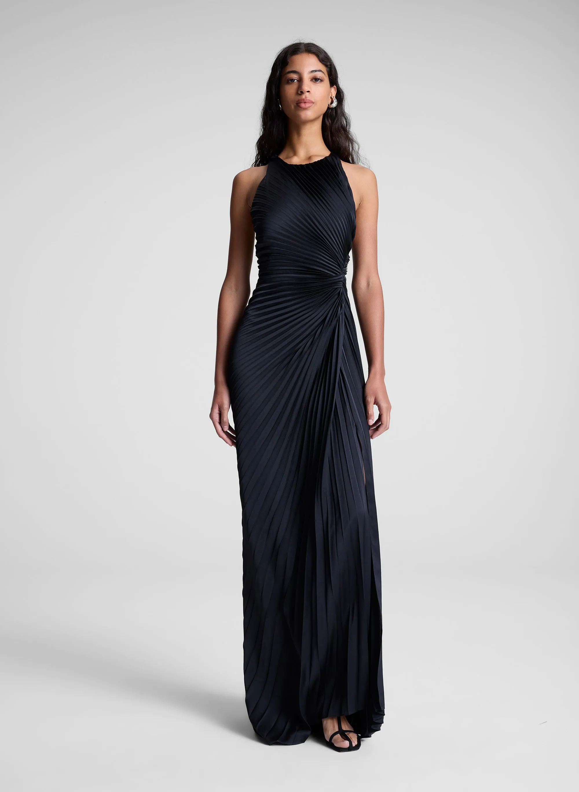 Reagan Satin Pleated Gown sold by A.L.C.