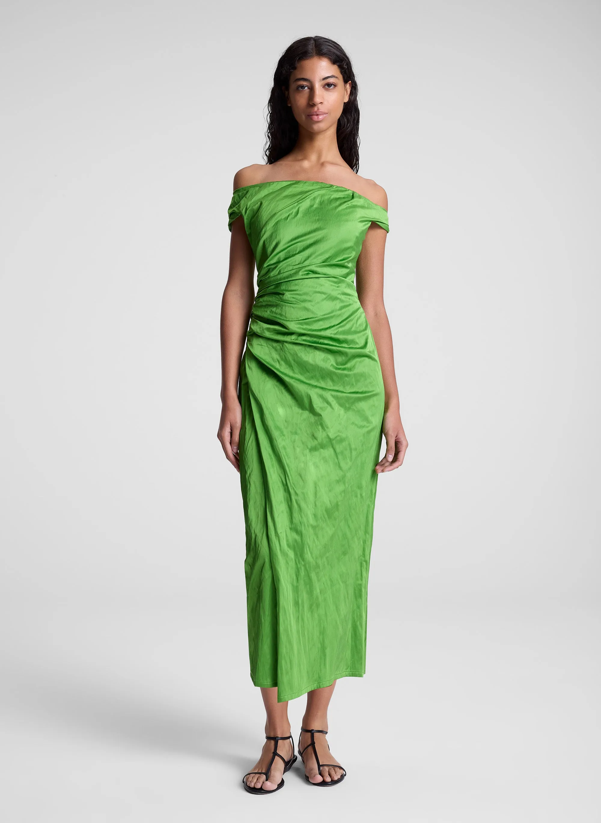 Camille Off Shoulder Satin Dress sold by A.L.C. product image thumbnail 2