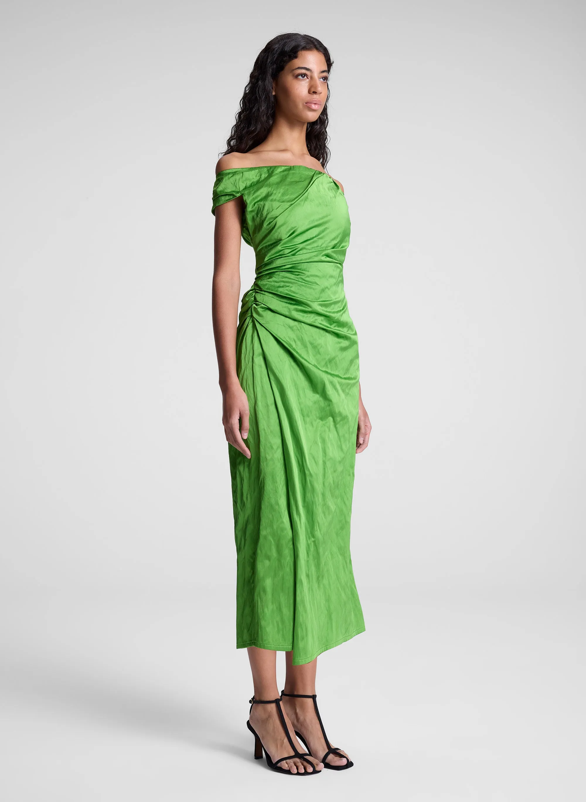 Camille Off Shoulder Satin Dress sold by A.L.C. product image thumbnail 4