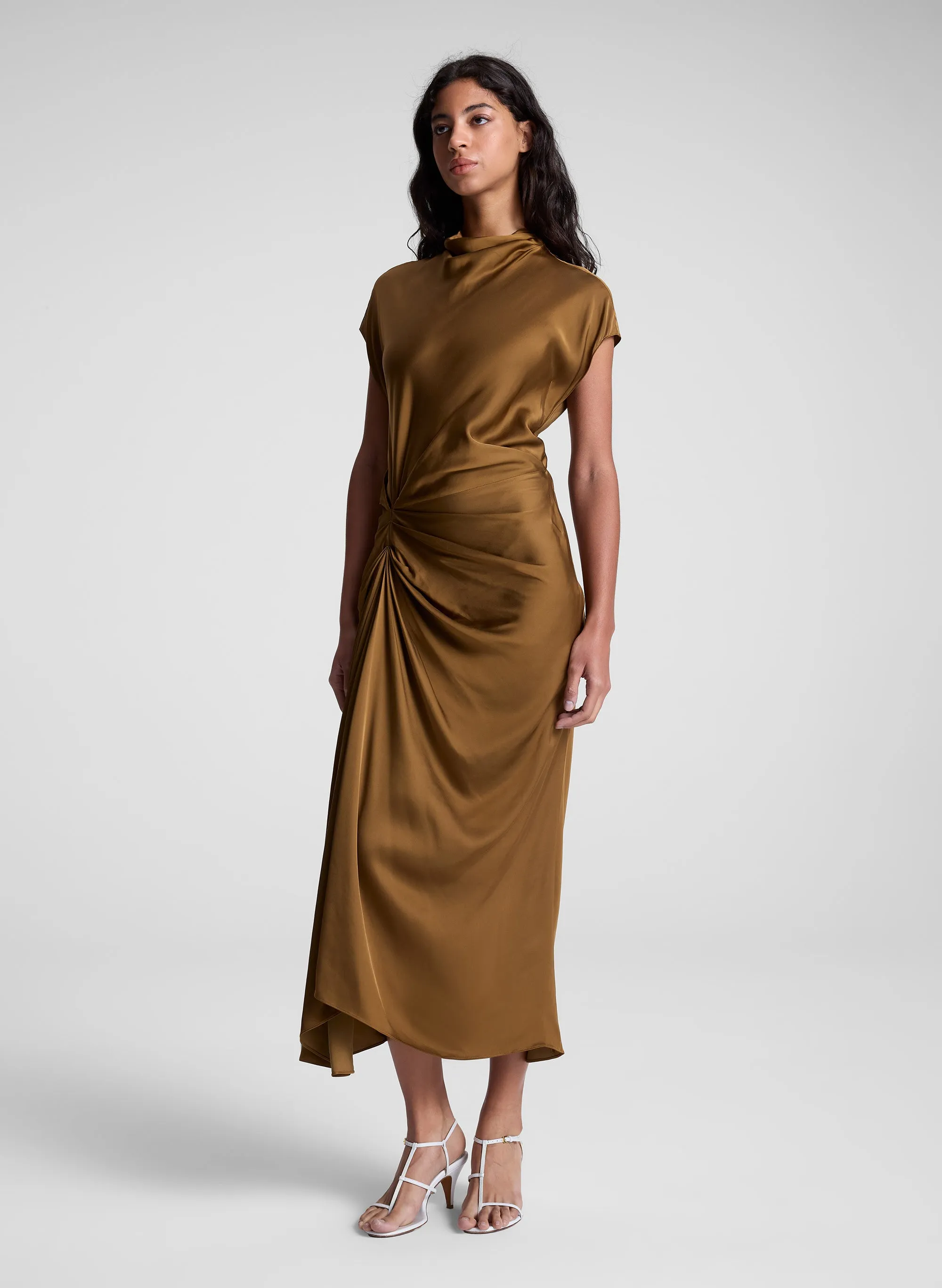 Alma Satin Midi Dress sold by A.L.C. product image thumbnail 4