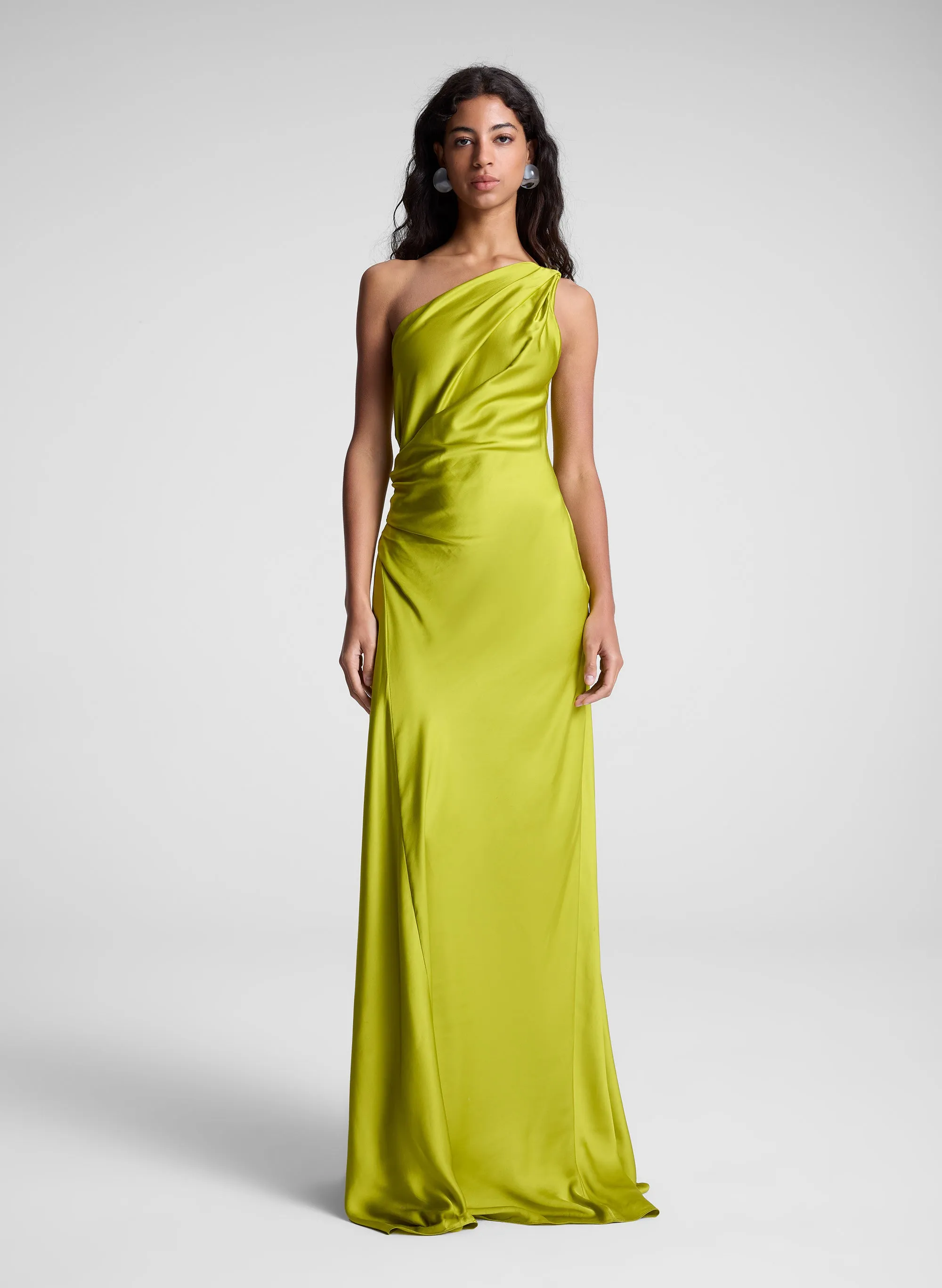 Aster Satin One Shoulder Gown sold by A.L.C.