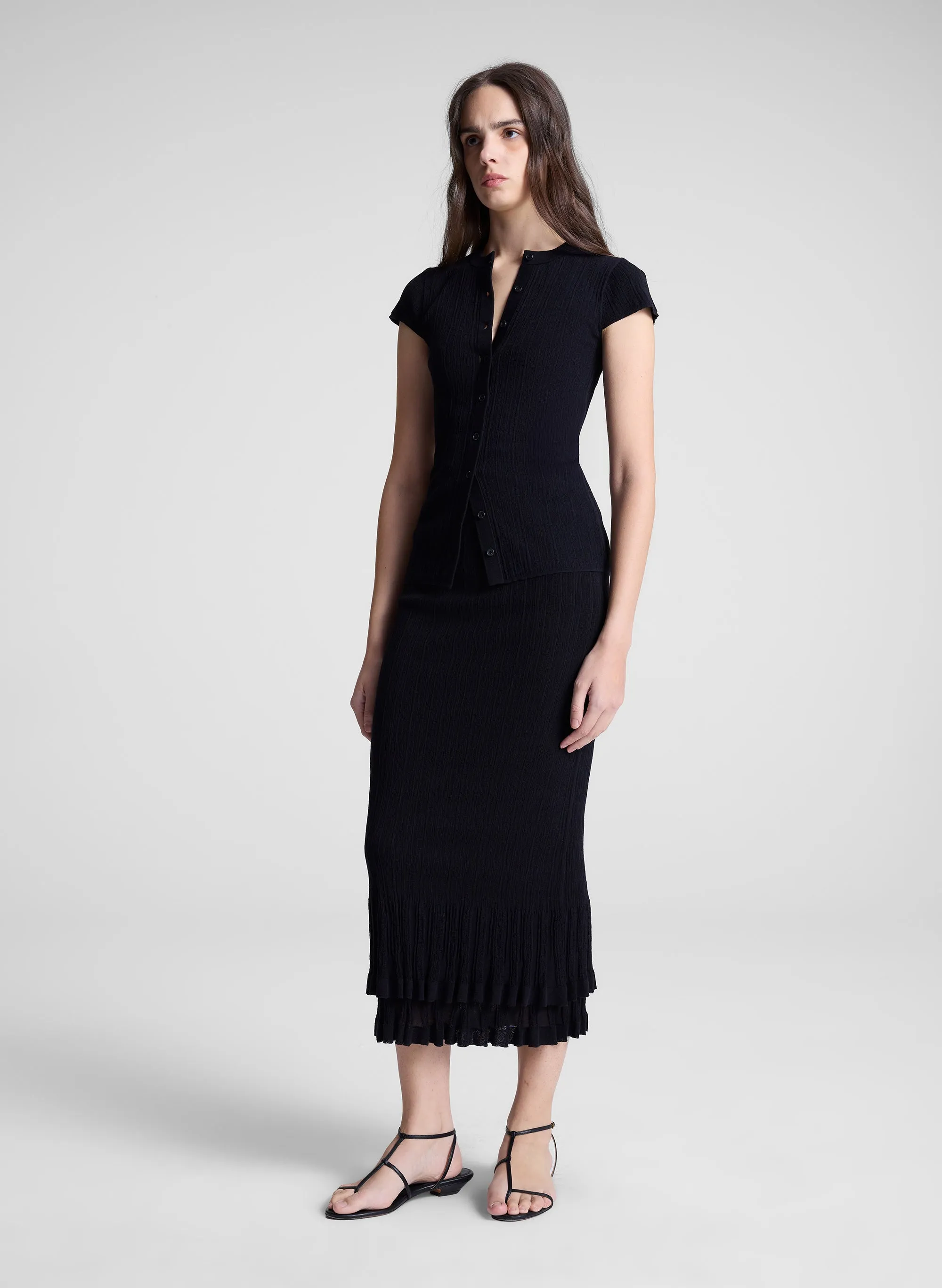 Lexi Fine Cotton Knit Midi Skirt sold by A.L.C. product image thumbnail 4