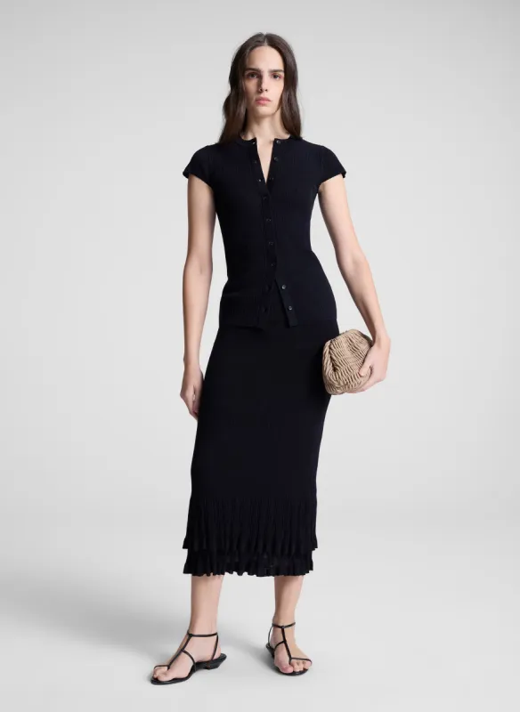 Lexi Fine Cotton Knit Midi Skirt made by A.L.C.