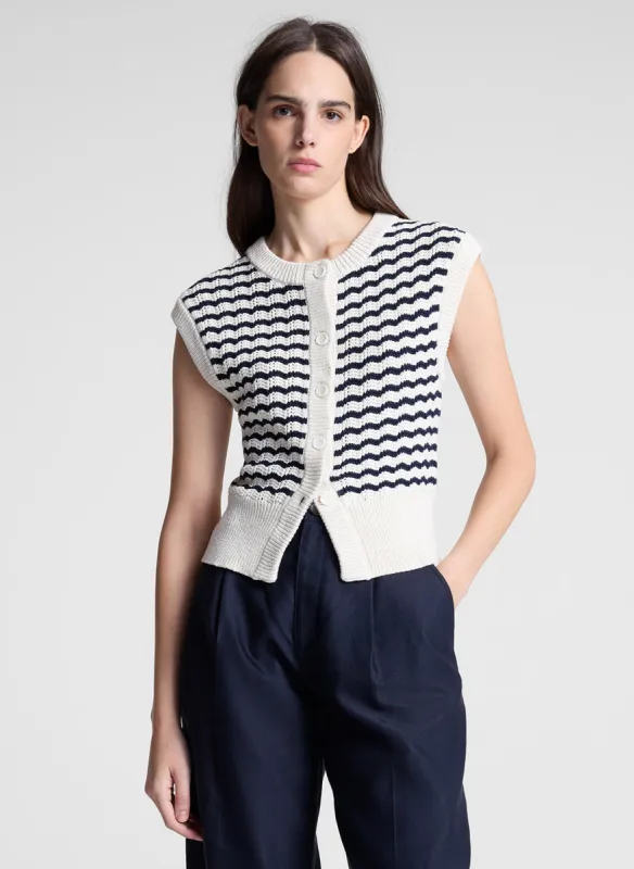 Margo Striped Knit Top sold by A.L.C.