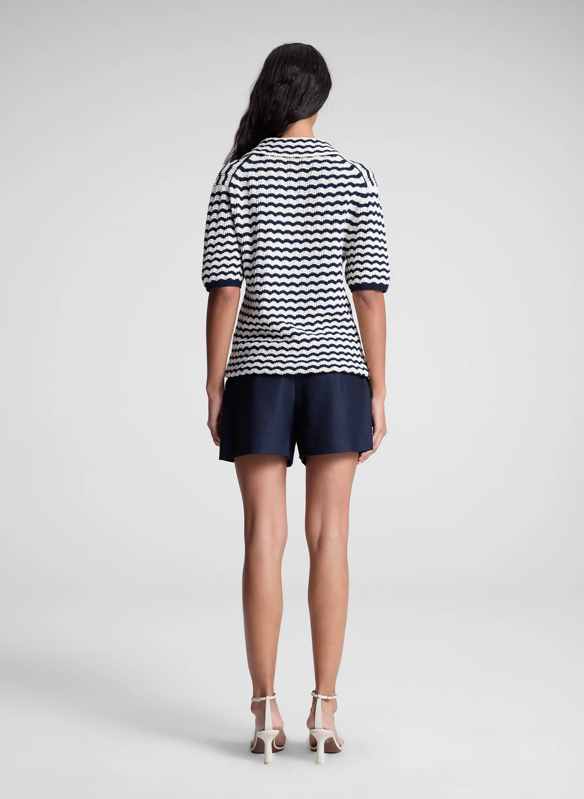 Logan Striped Cotton Oversized Knit Top sold by A.L.C. product image thumbnail 5